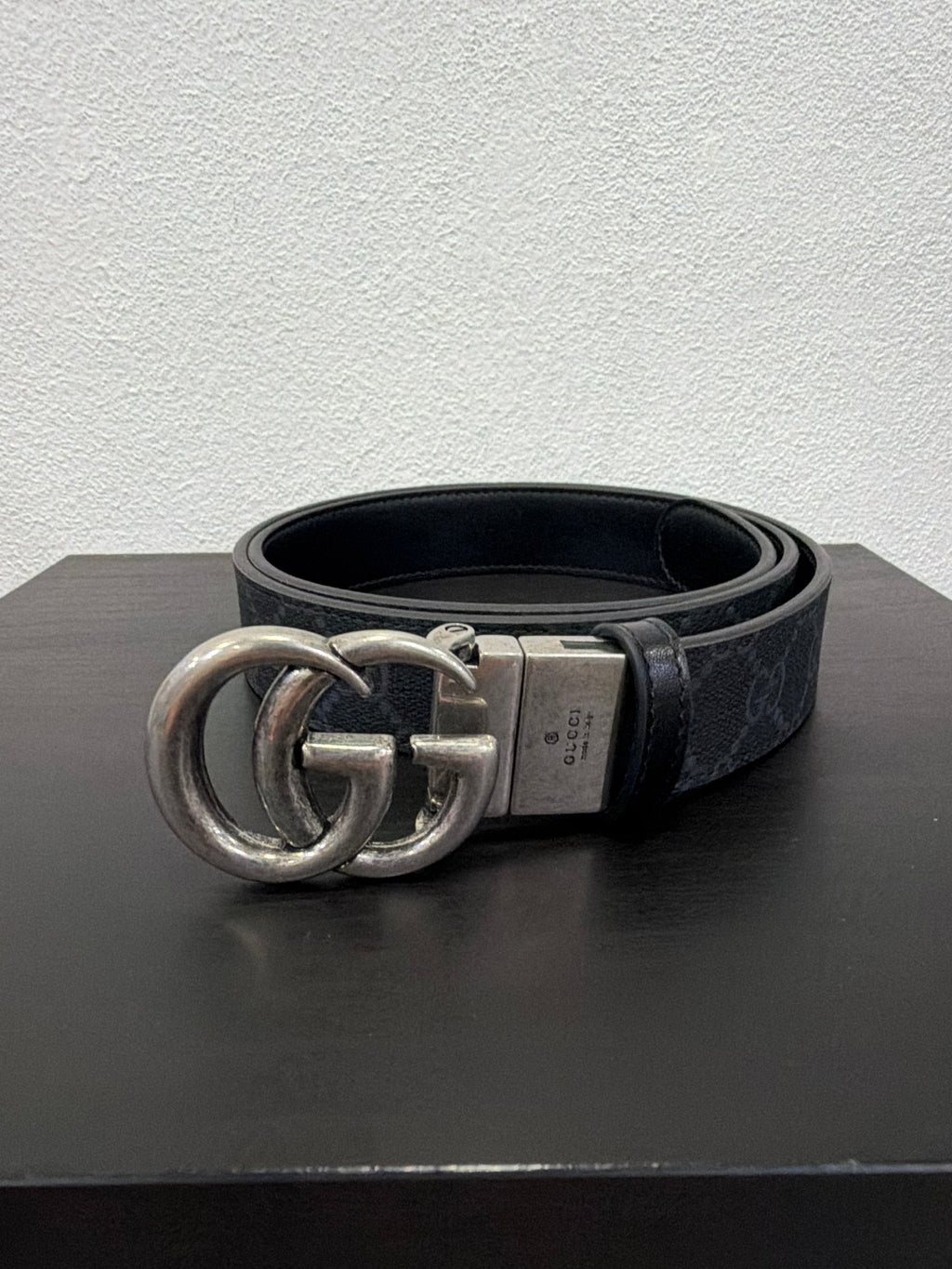 Gucci Cintura in tela GG nero misura 85