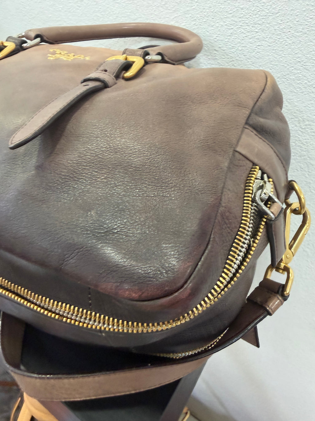 Prada Bauletto in pelle effetto sfumato