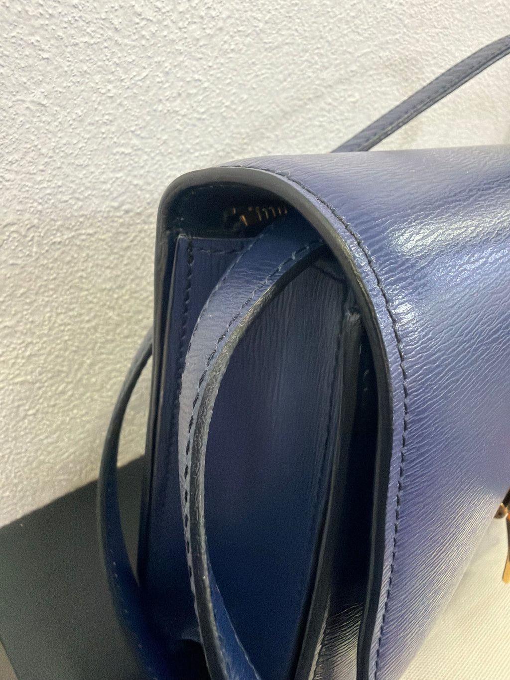 Celine Calf Box Blu