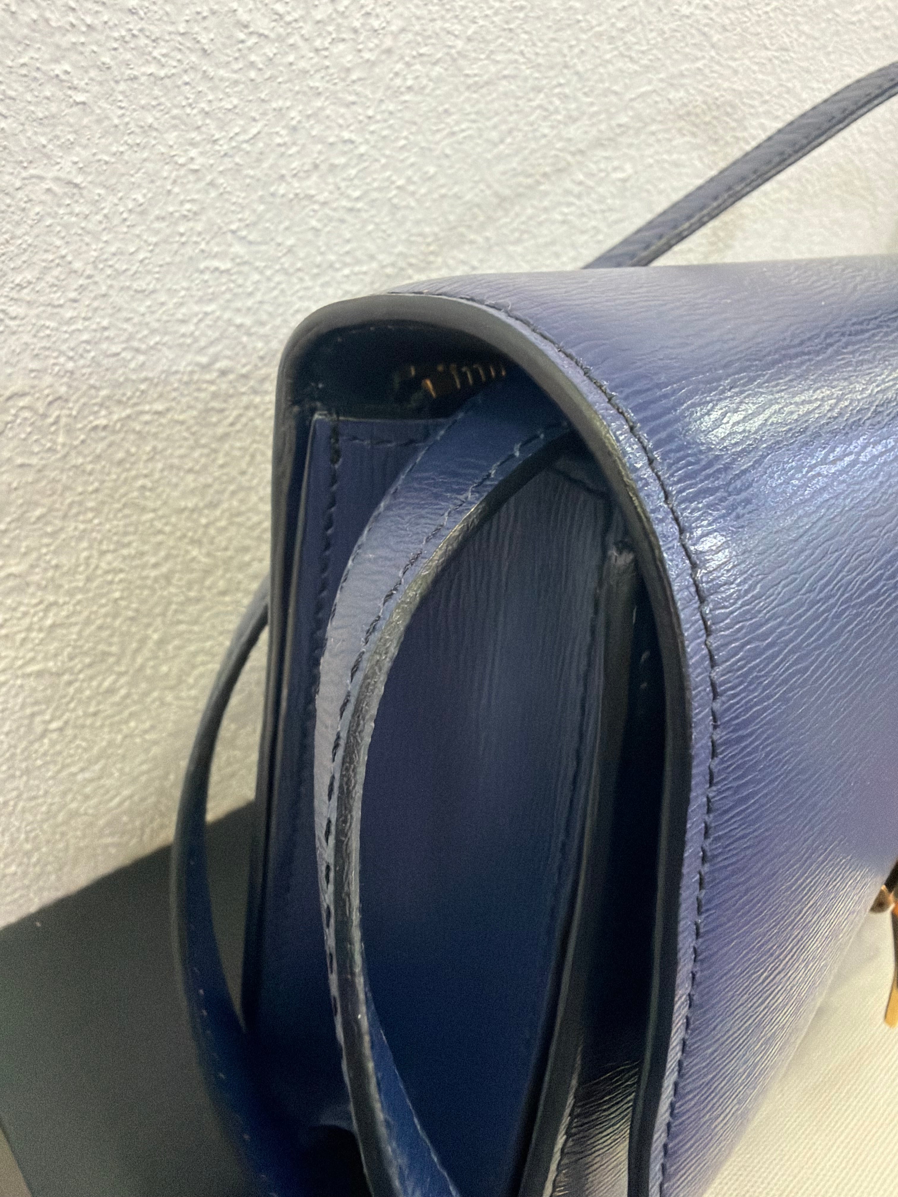 Celine Calf Box Blu