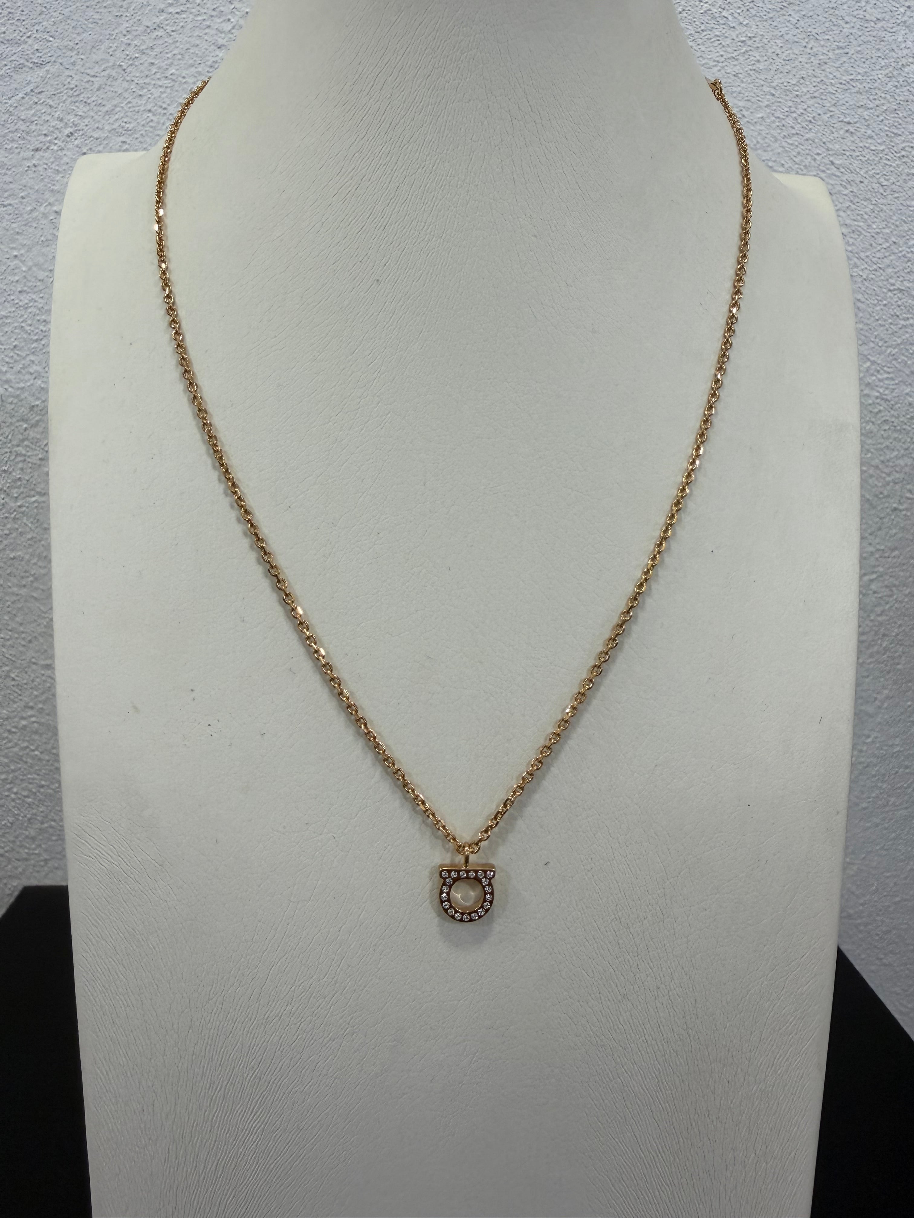 Ferragamo Collana Gancini Con strass