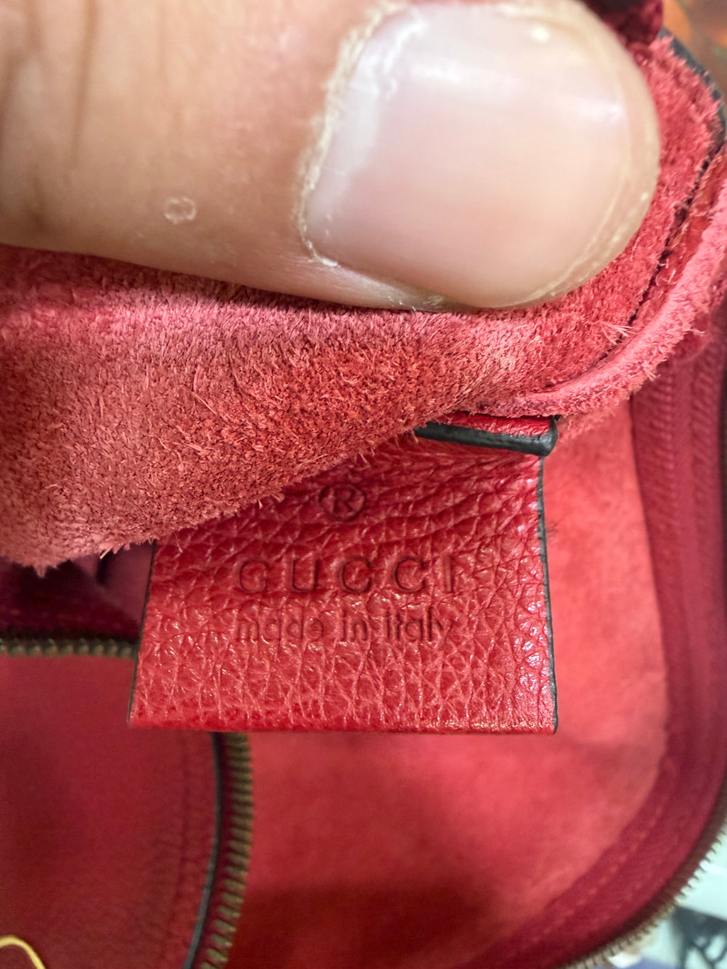 Gucci Pouch Logo Print Rosso