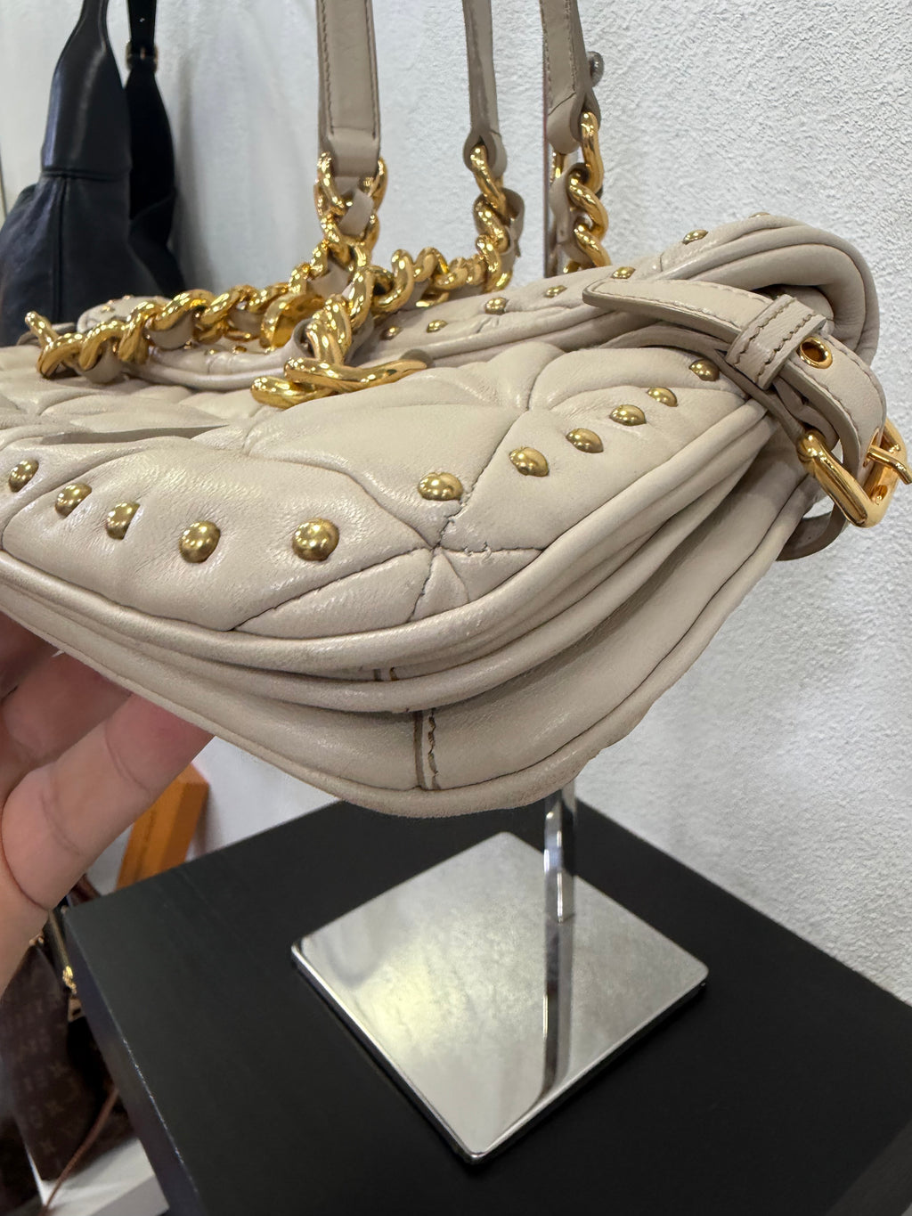 Miu miu Borsa a spalla con pattina