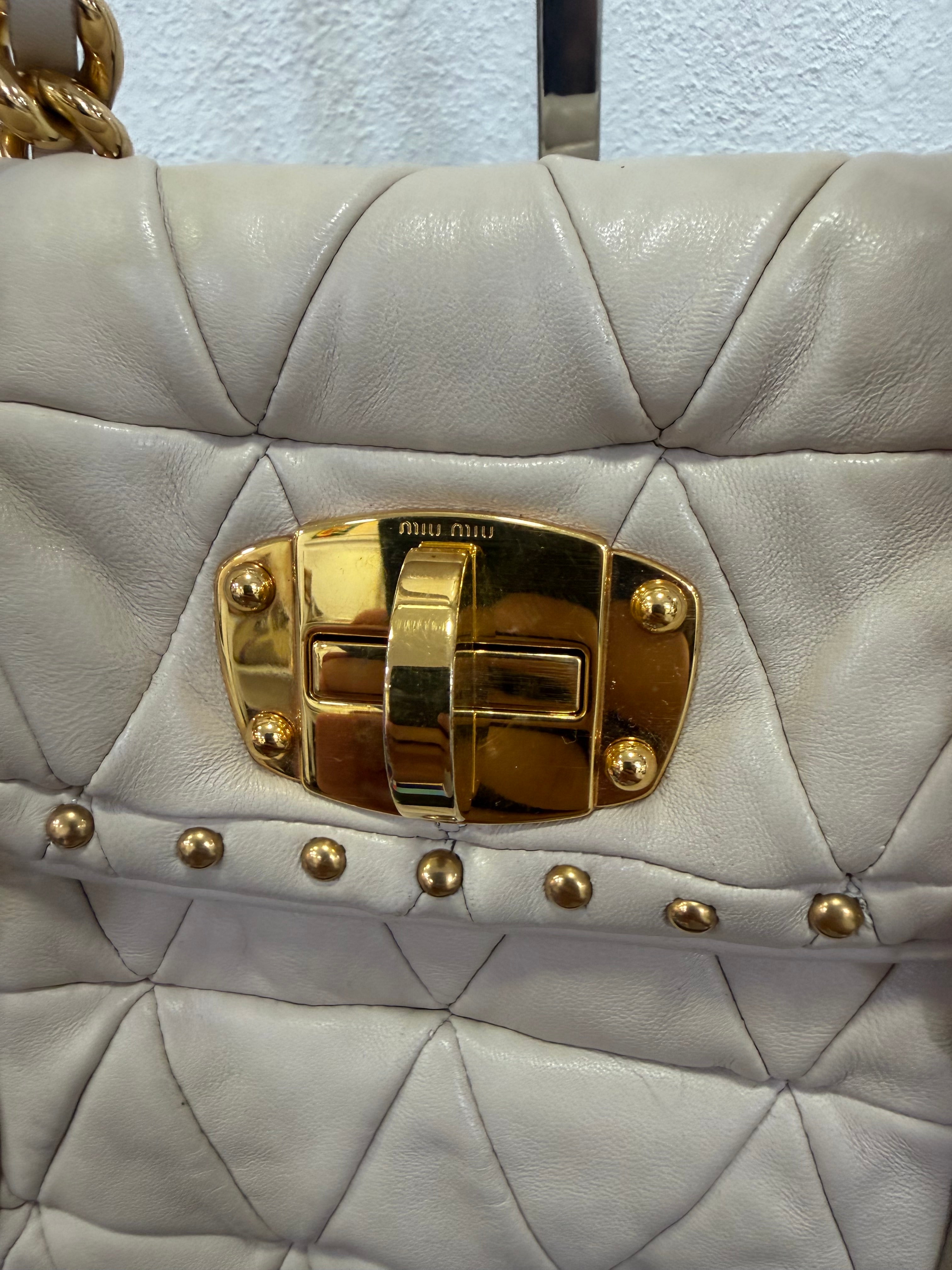 Miu miu Borsa a spalla con pattina