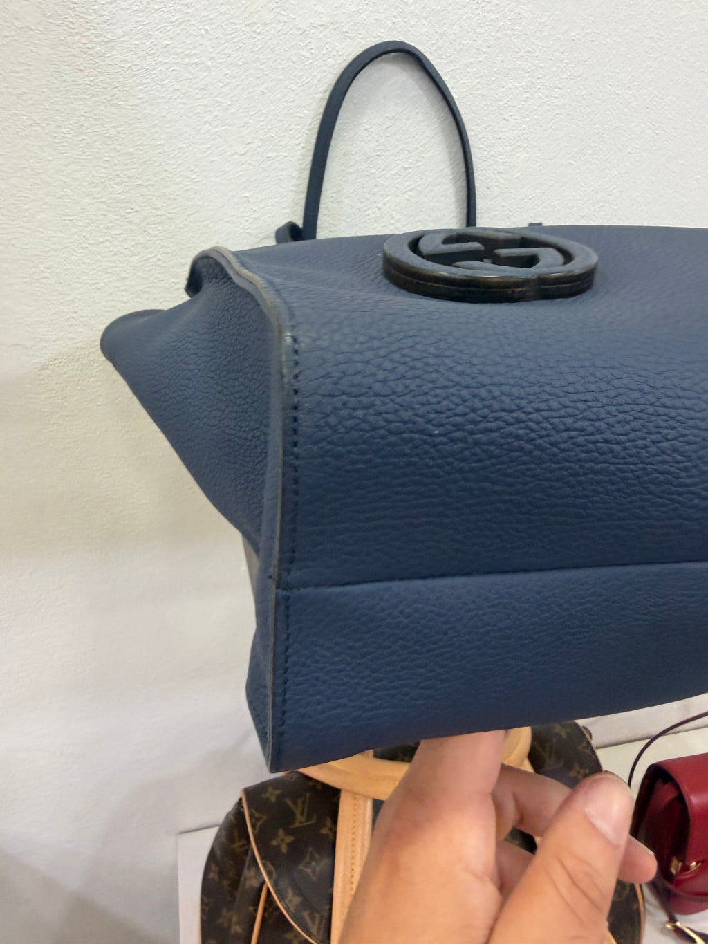 Gucci Shopping Interlocking pelle Blu