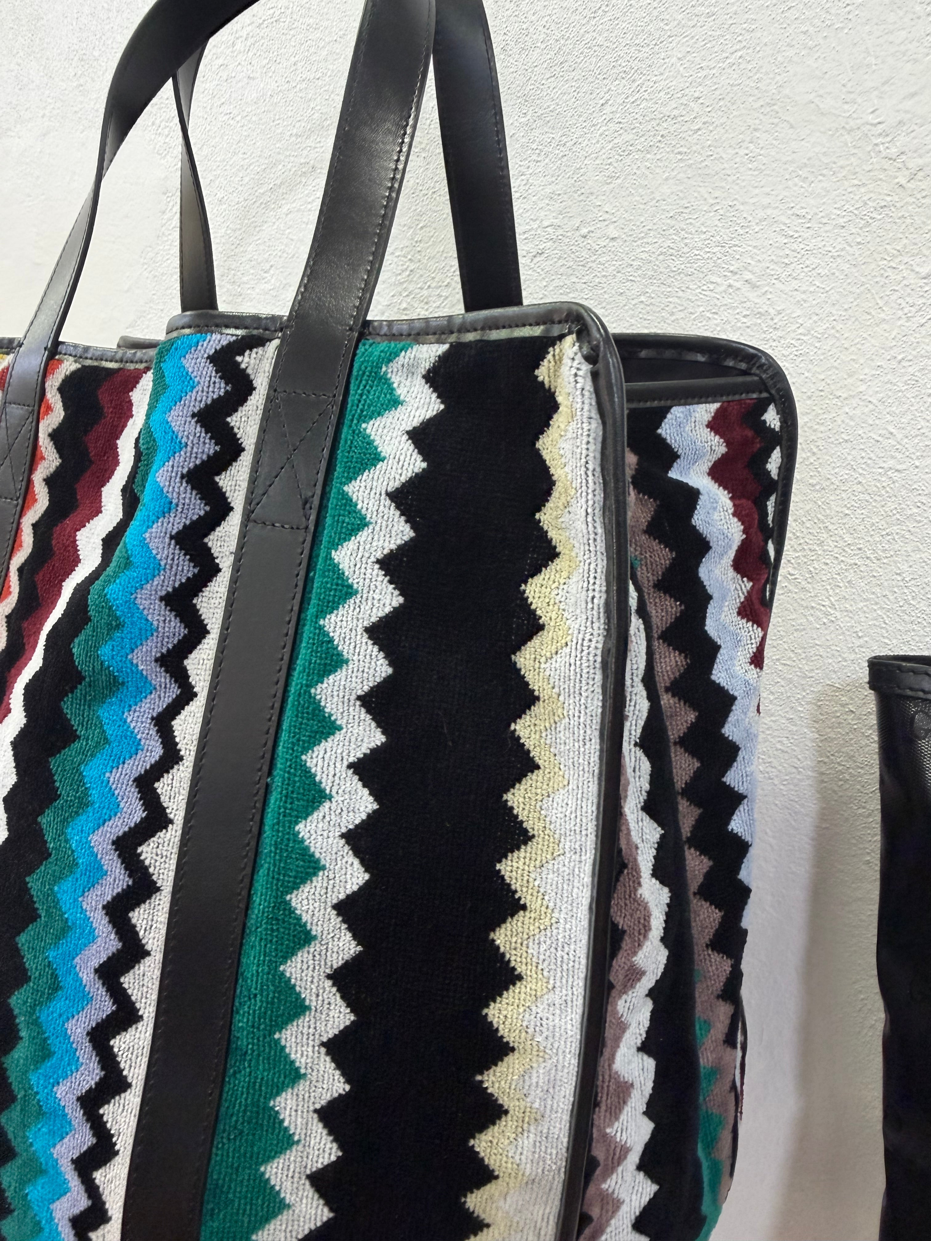 Missoni Borsa Cyrus con pelle