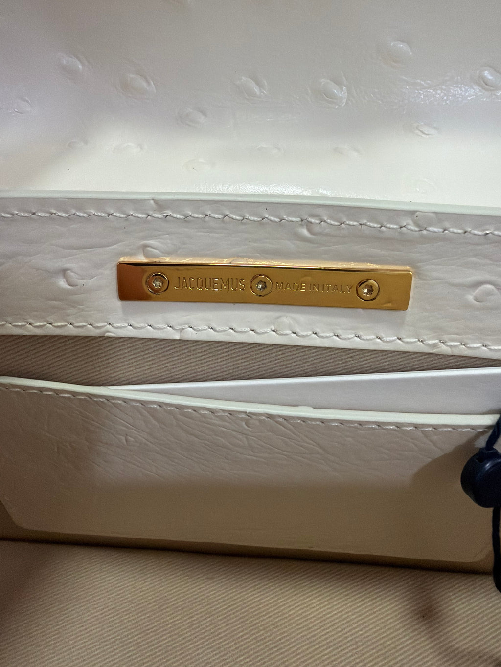 Jacquemus Le Grand Bambino Frame effetto struzzo