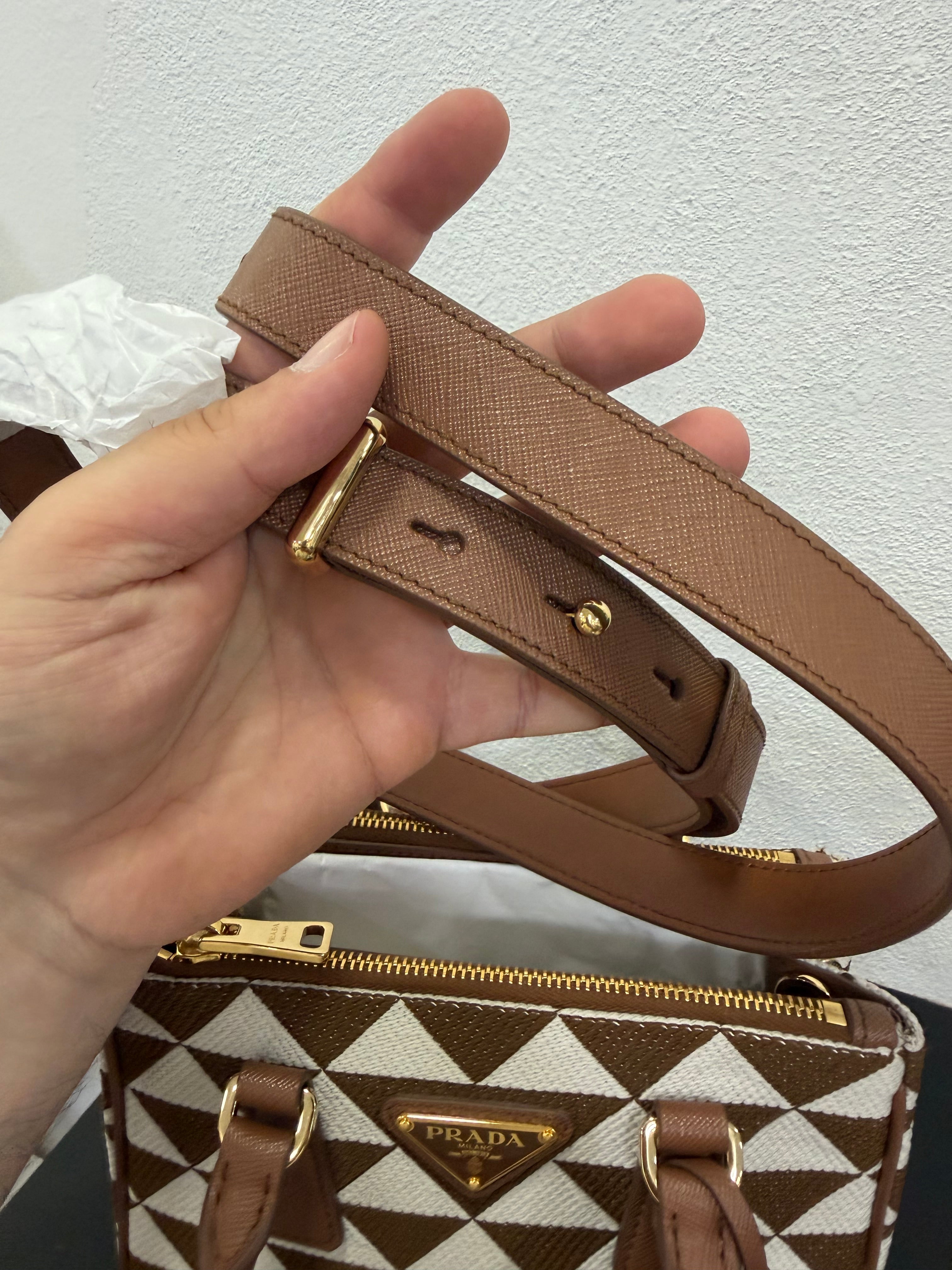 Prada Galleria Symbol Cognac
