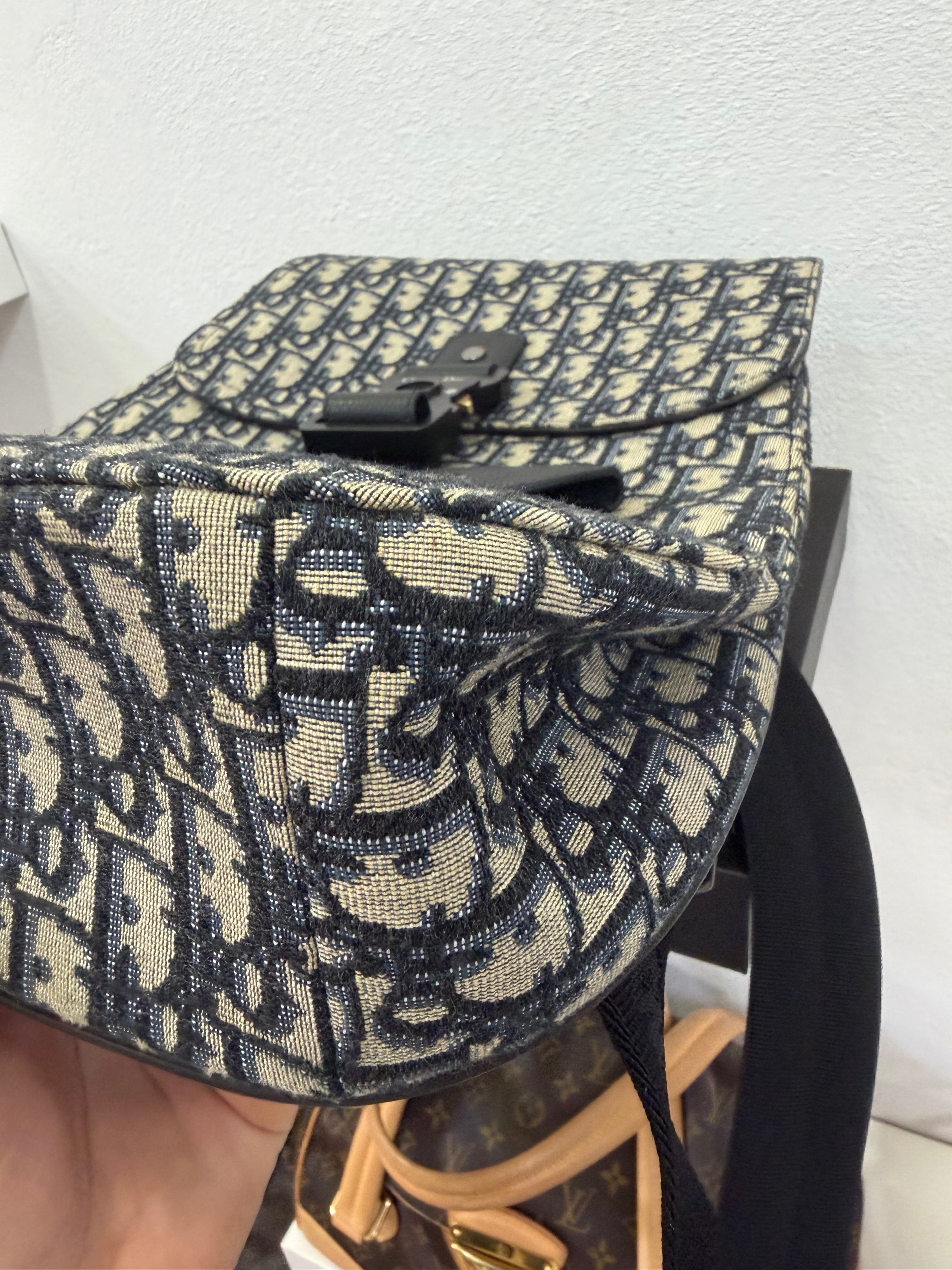 Christian Dior Zaino Gallop In tessuto Jacquard Oblique