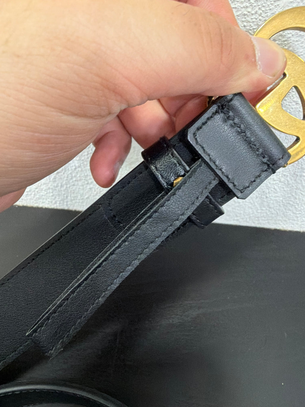 Gucci Cintura in Tela GG con finiture Nero