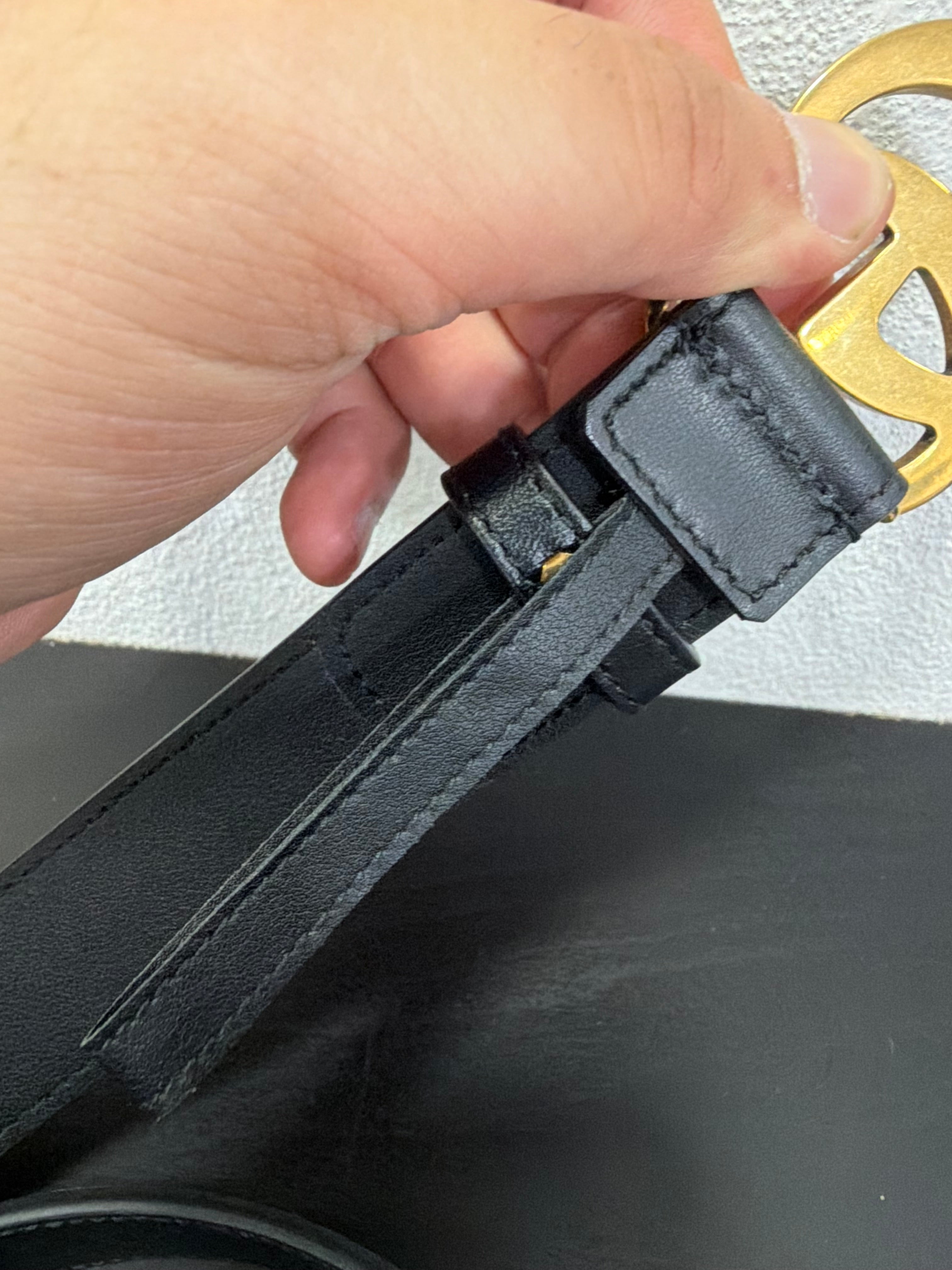 Gucci Cintura in Tela GG con finiture Nero