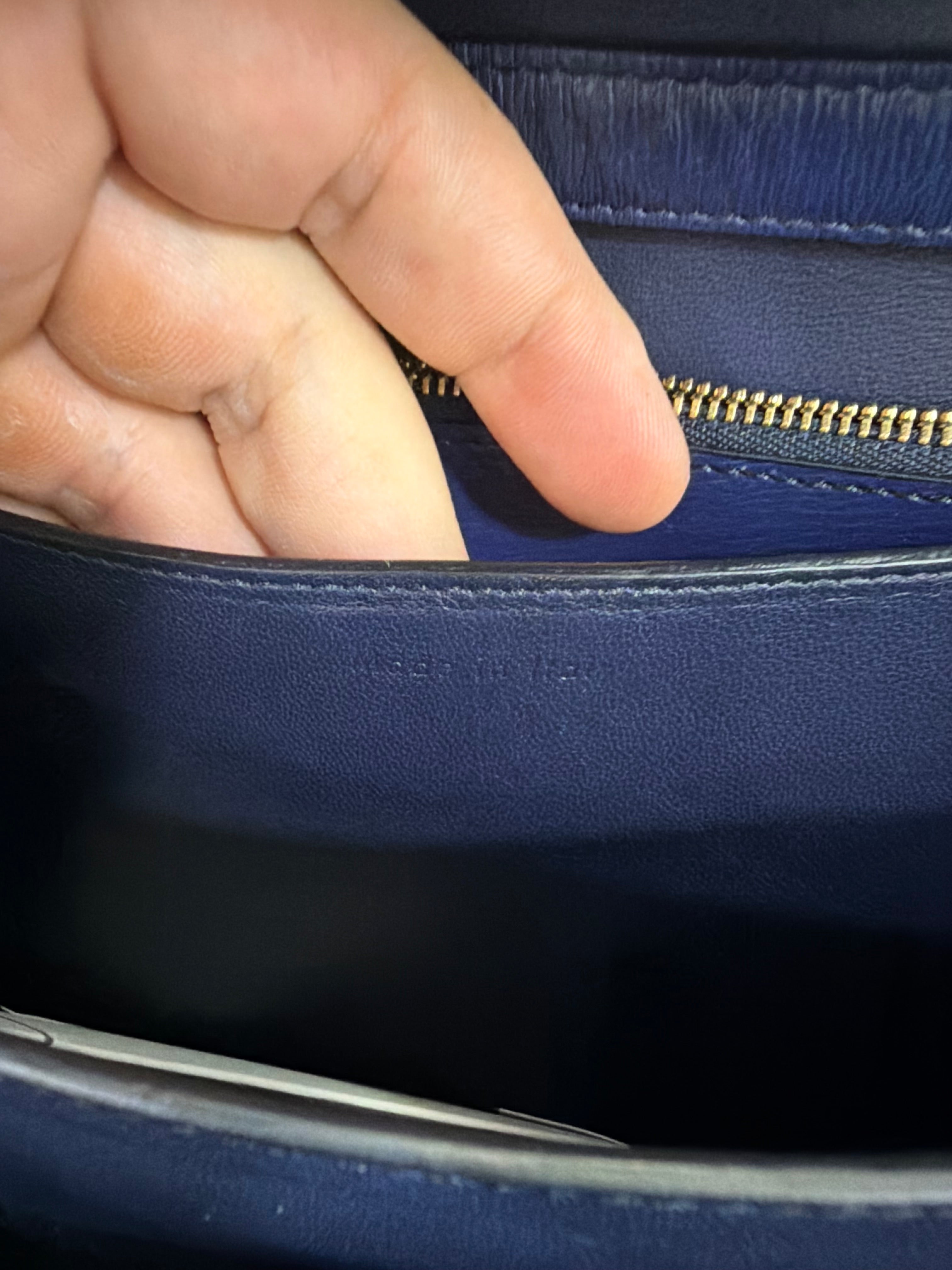 Celine Calf Box Blu