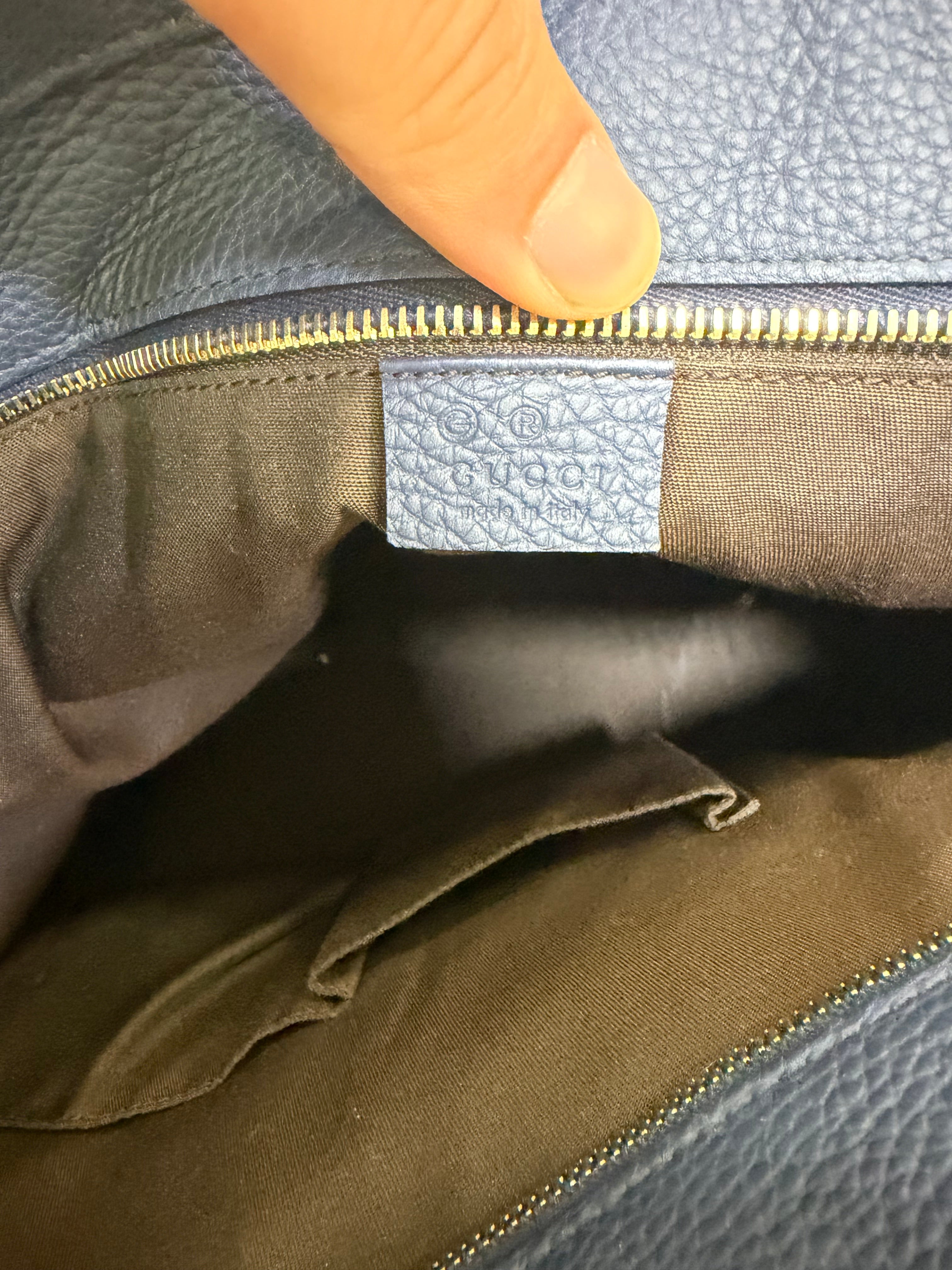 Gucci Shopping Interlocking pelle Blu
