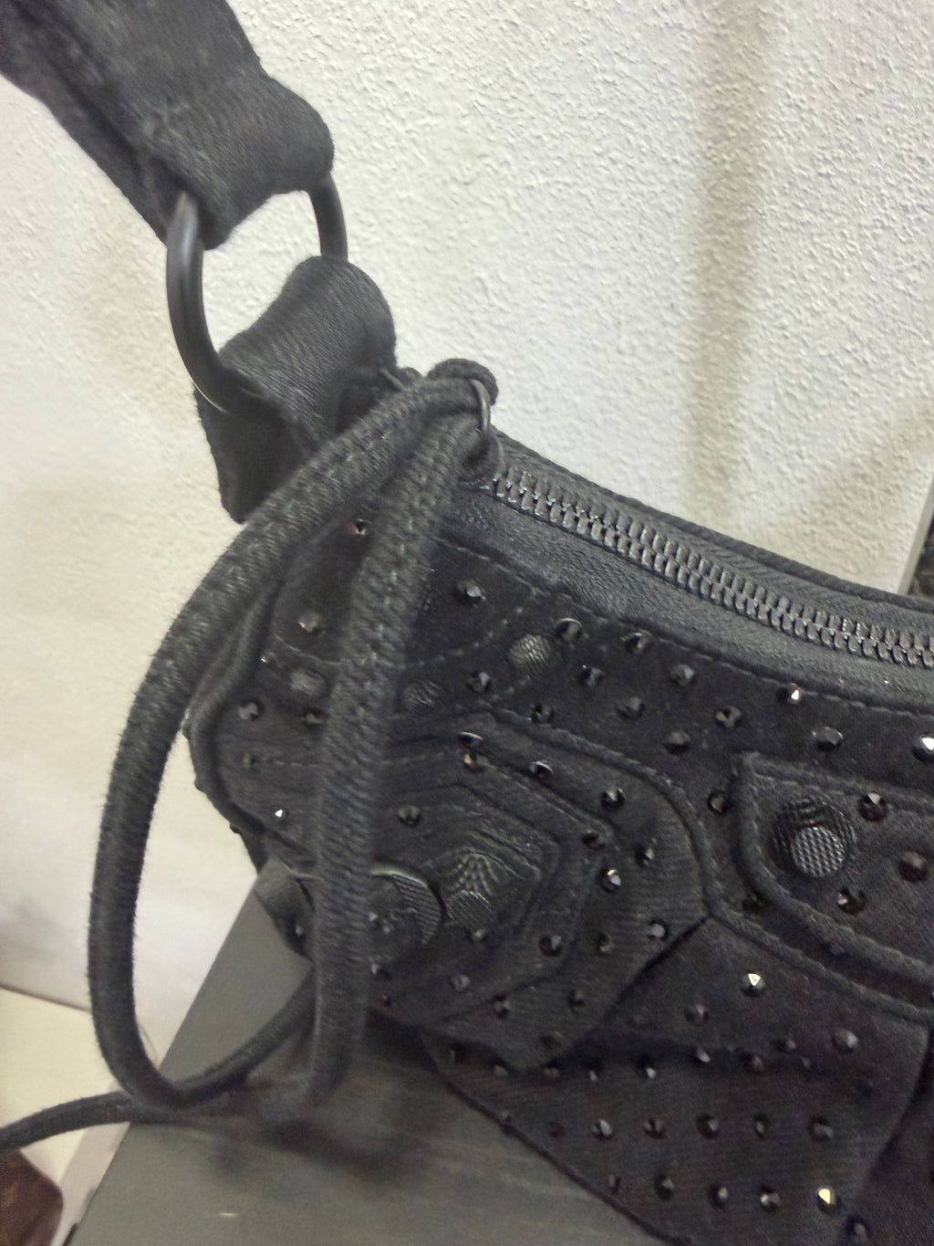 Balenciaga Le cagole XS Denim e strass