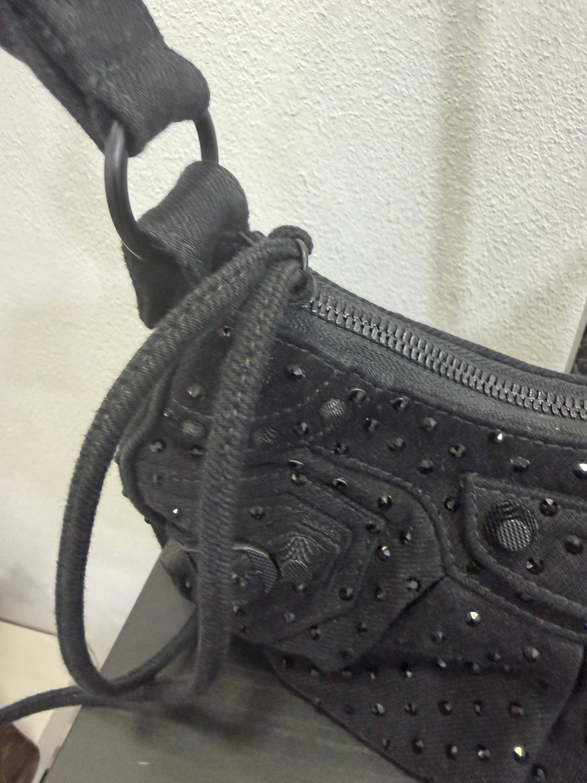 Balenciaga Le cagole XS Denim e strass