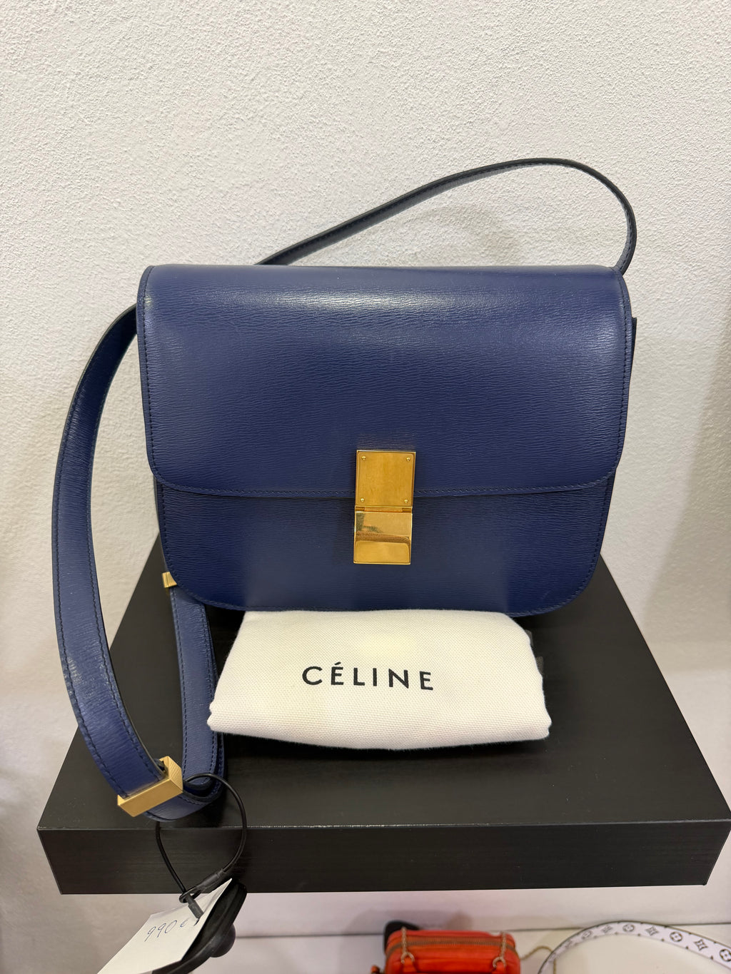 Celine Calf Box Blu