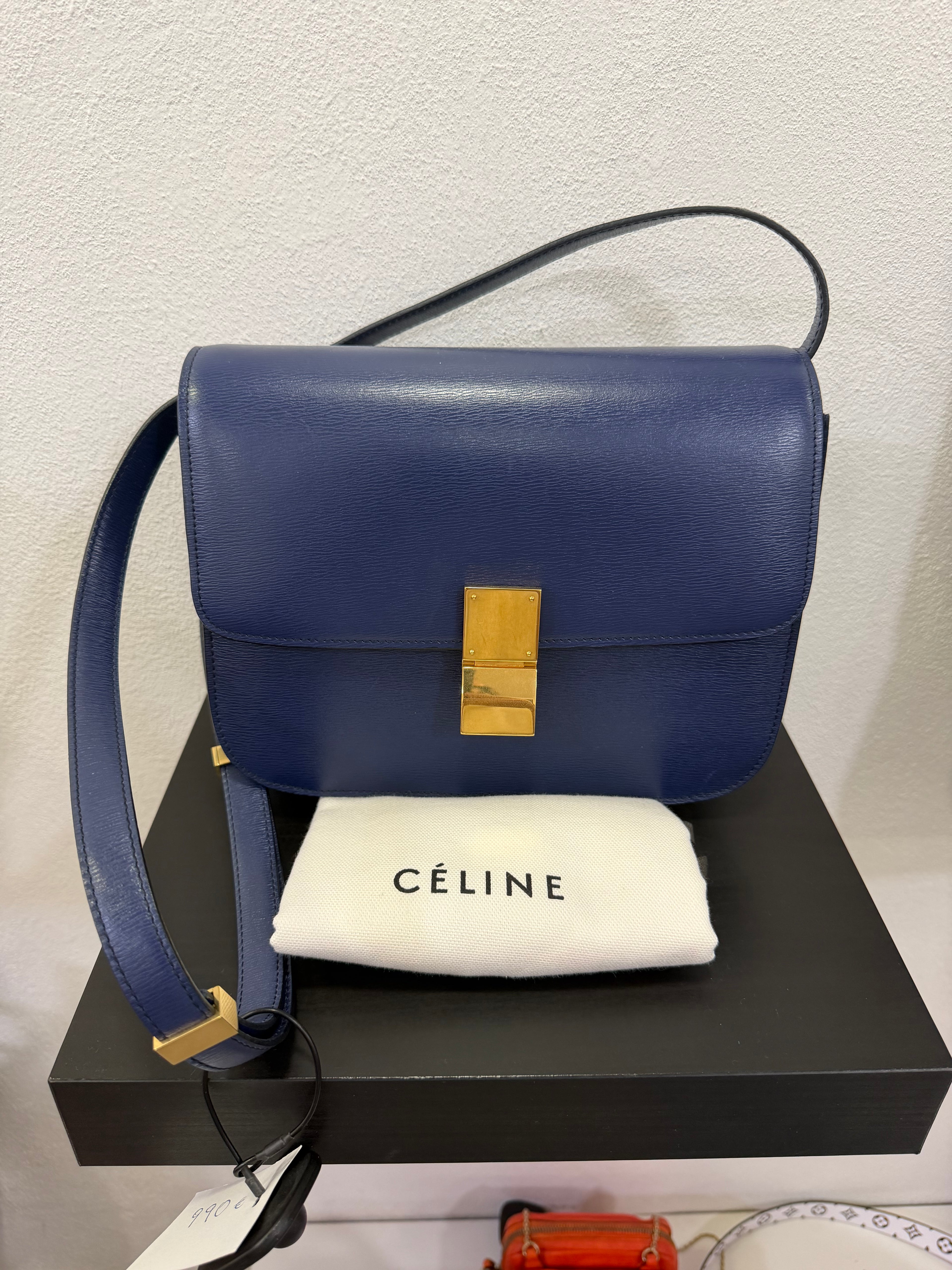 Celine Calf Box Blu