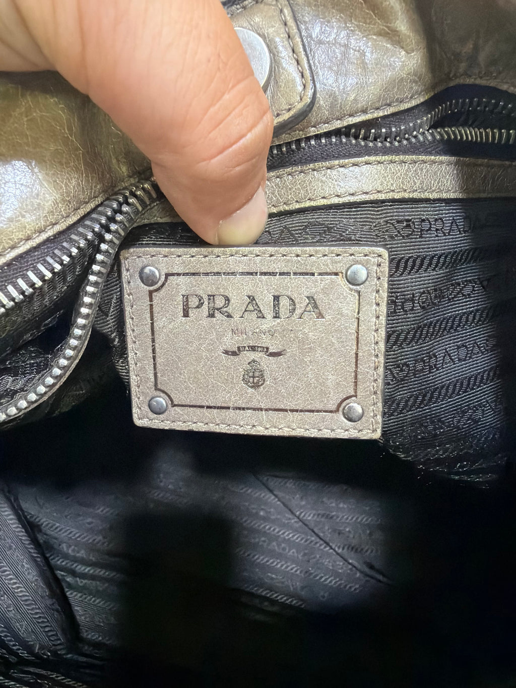 Prada Tote Bag Vitello Argilla