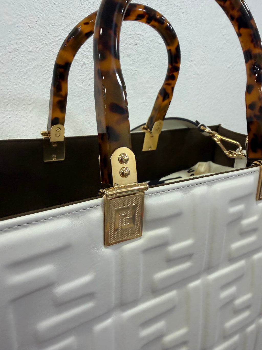 Fendi Sunshine Medium Bianco FF imbottito