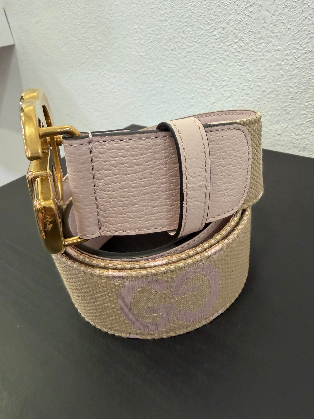 Gucci Cintura GG Jumbo rosa