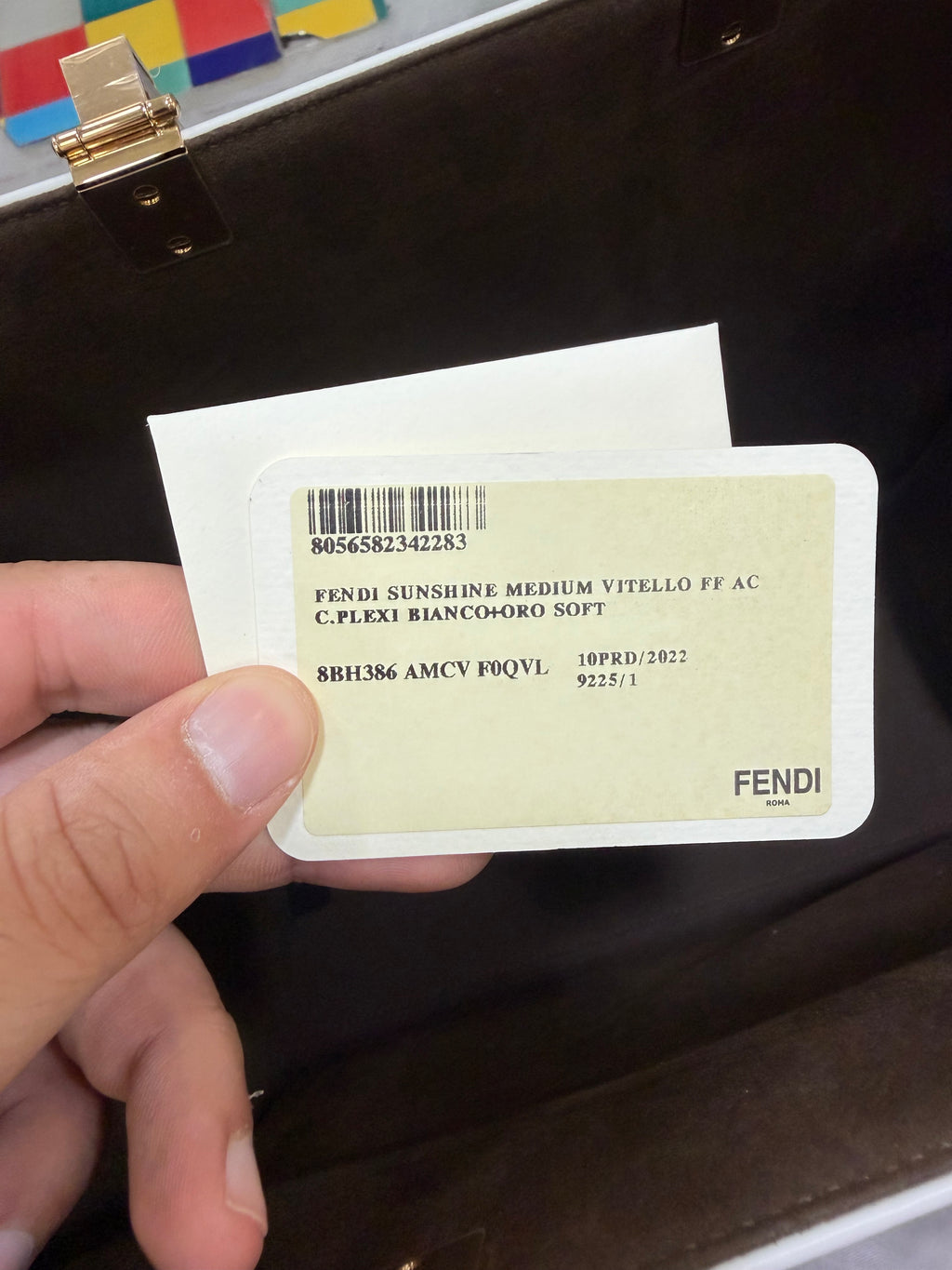 Fendi Sunshine Medium Bianco FF imbottito