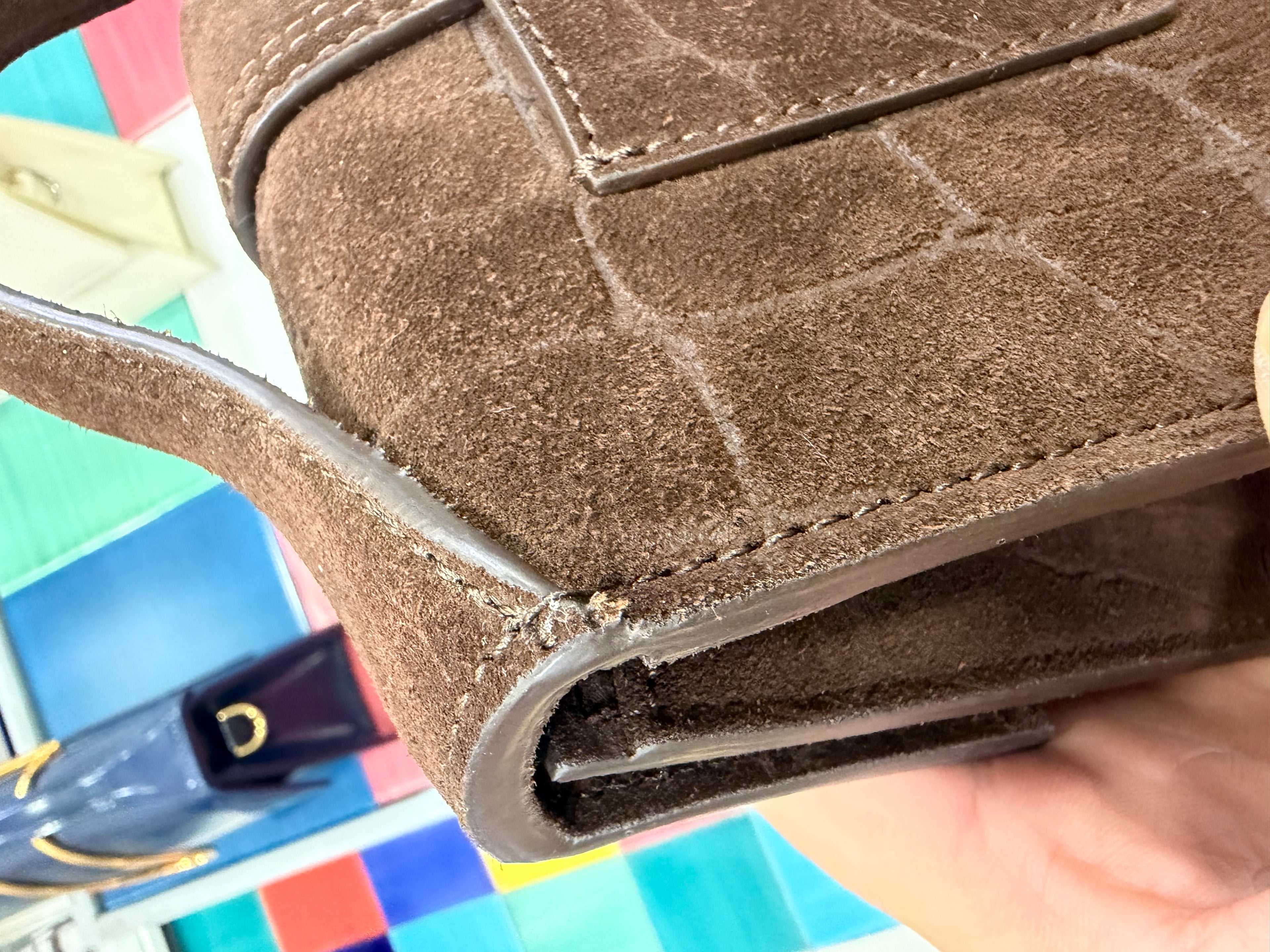 Jacquemus Le Grand Bambino Suede Cocco