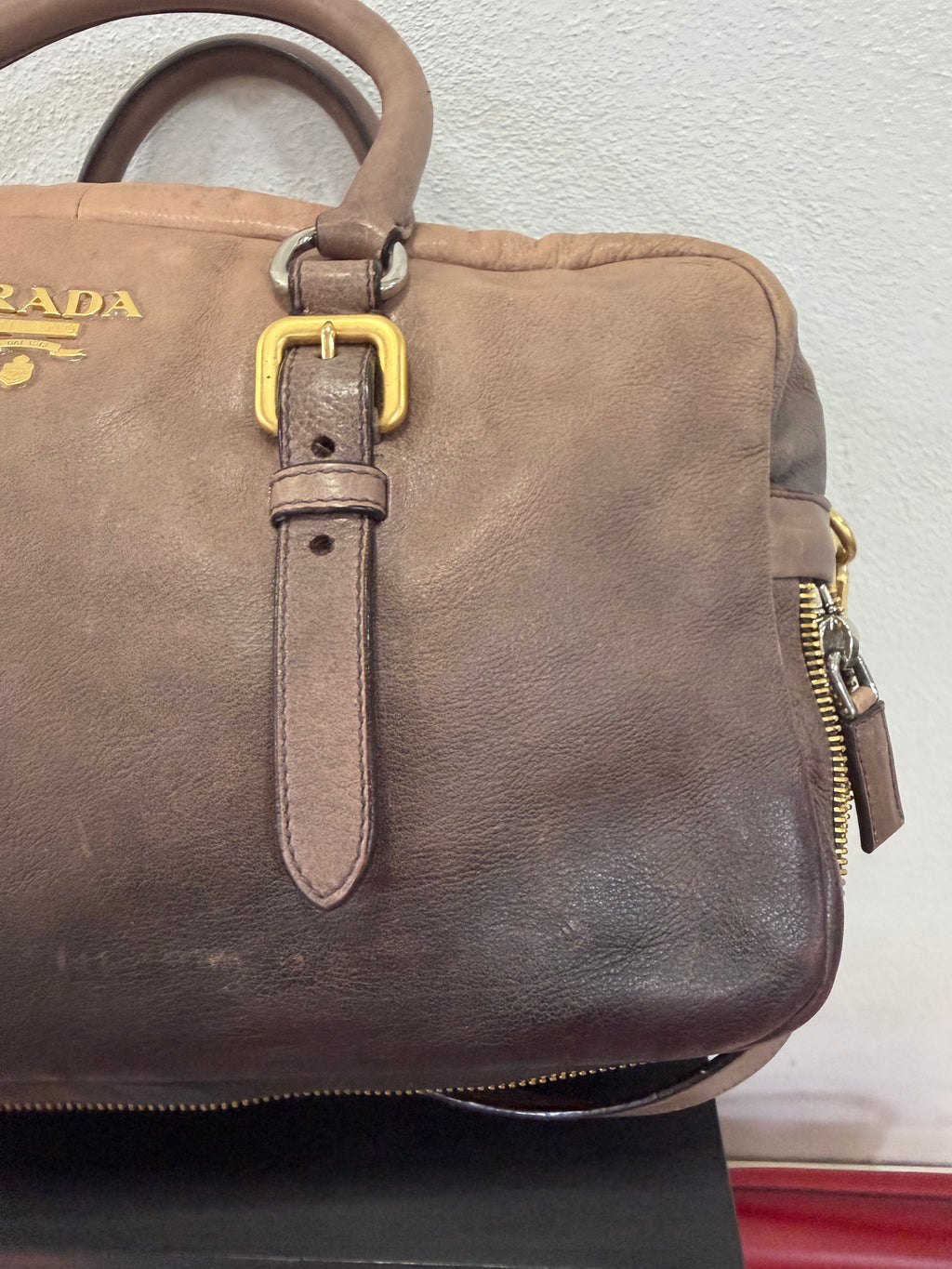 Prada Bauletto in pelle effetto sfumato