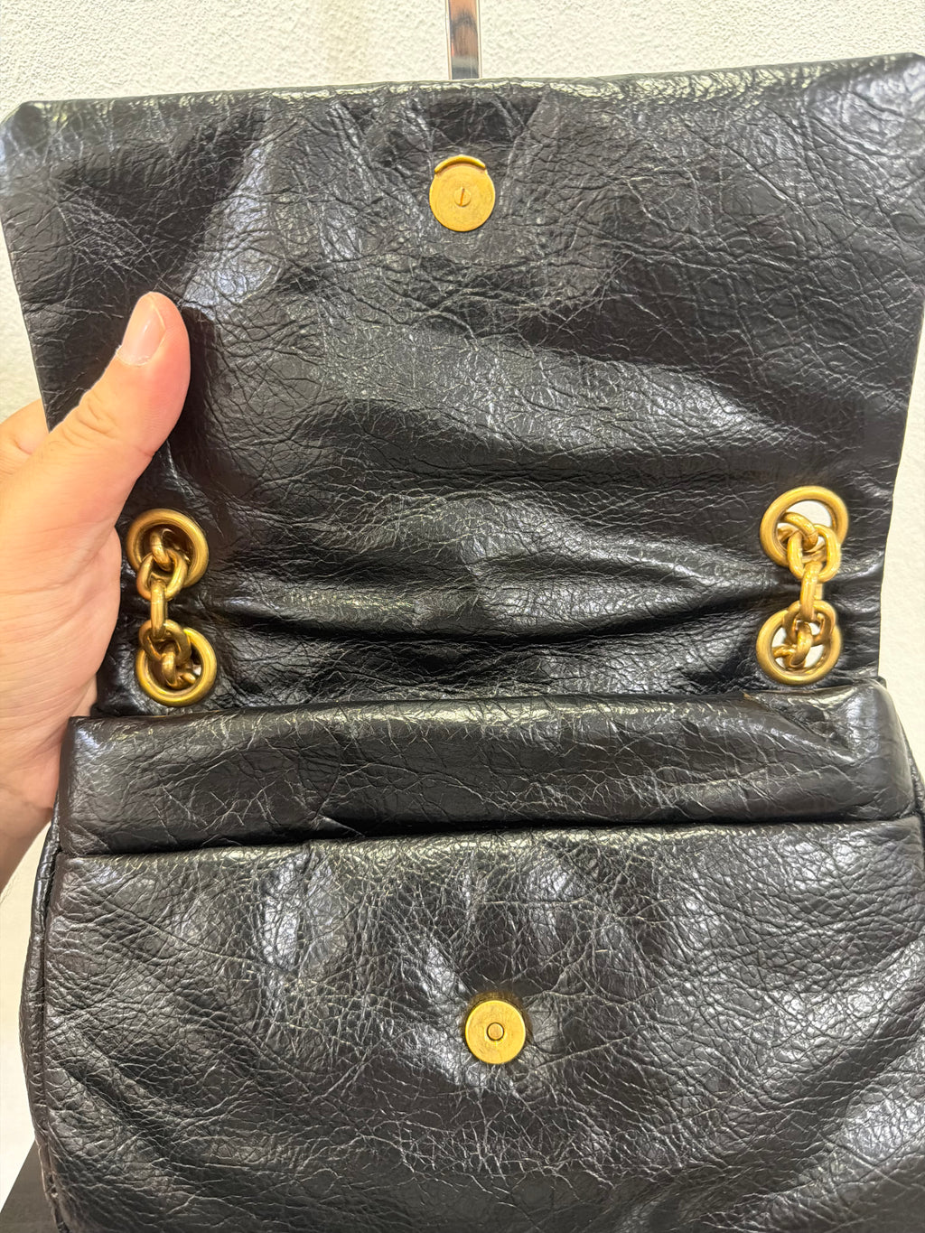 Balenciaga Monaco Mini in pelle stropicciata