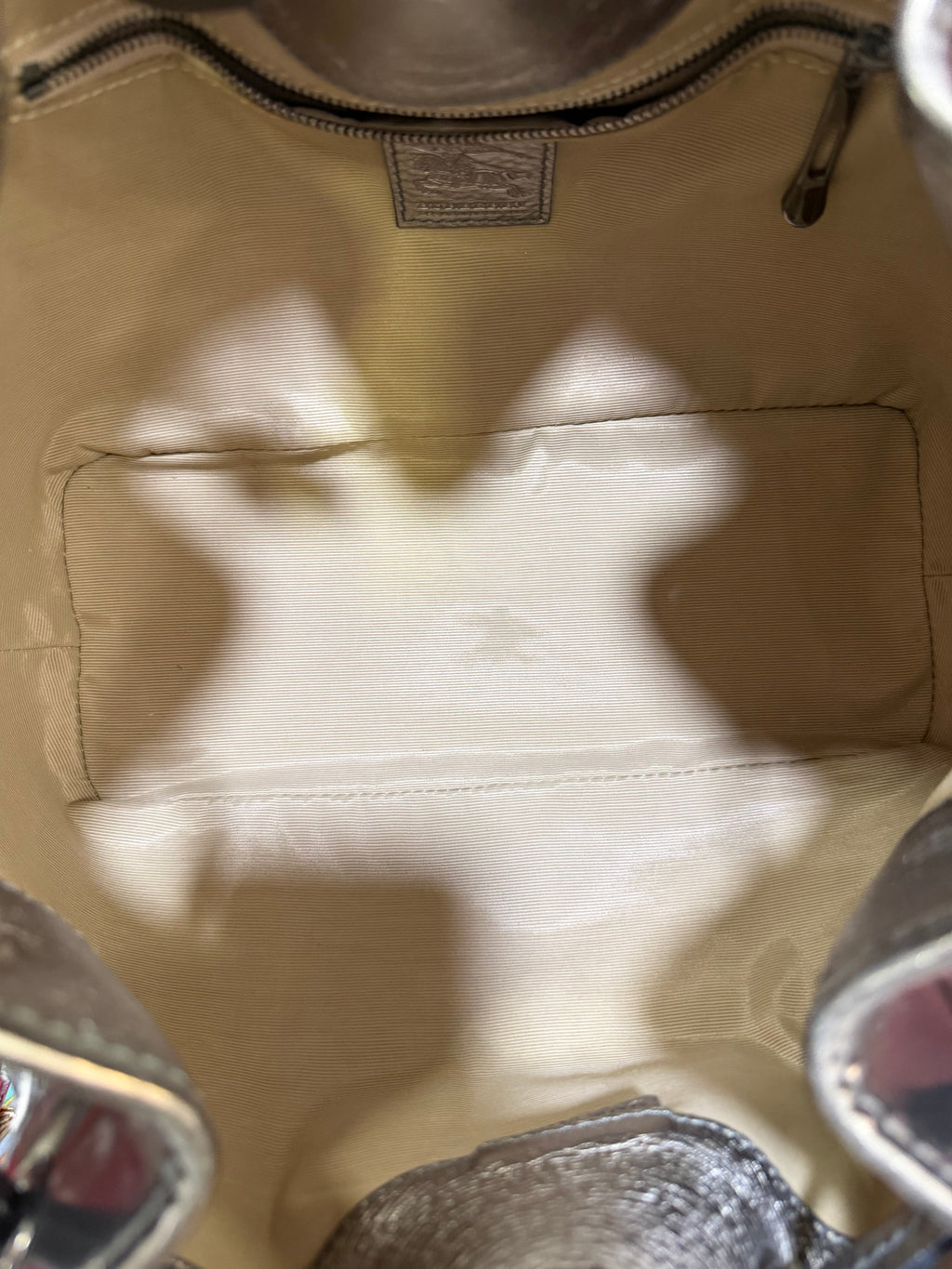 Burberry Bucket argento e tela check