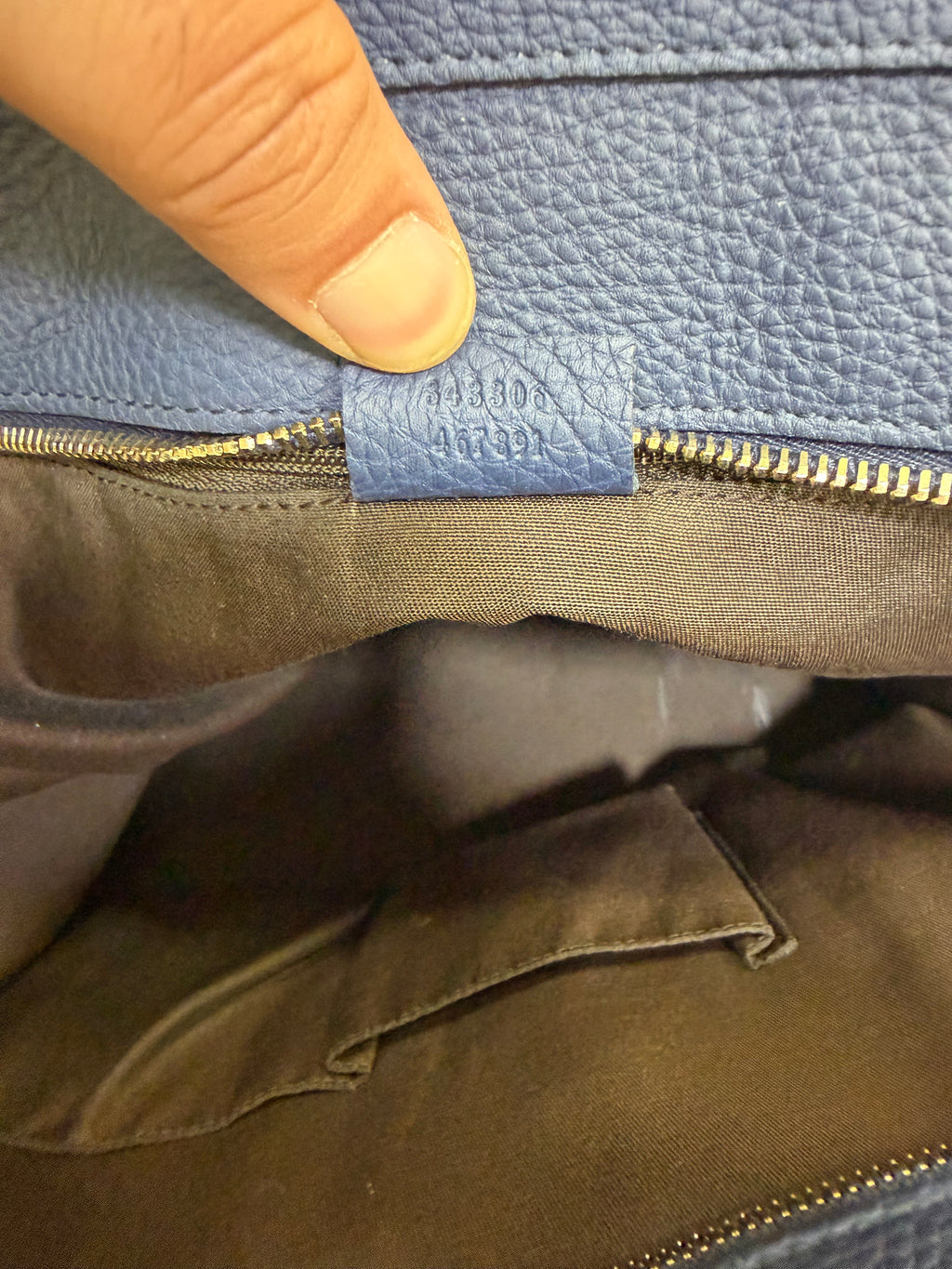 Gucci Shopping Interlocking pelle Blu