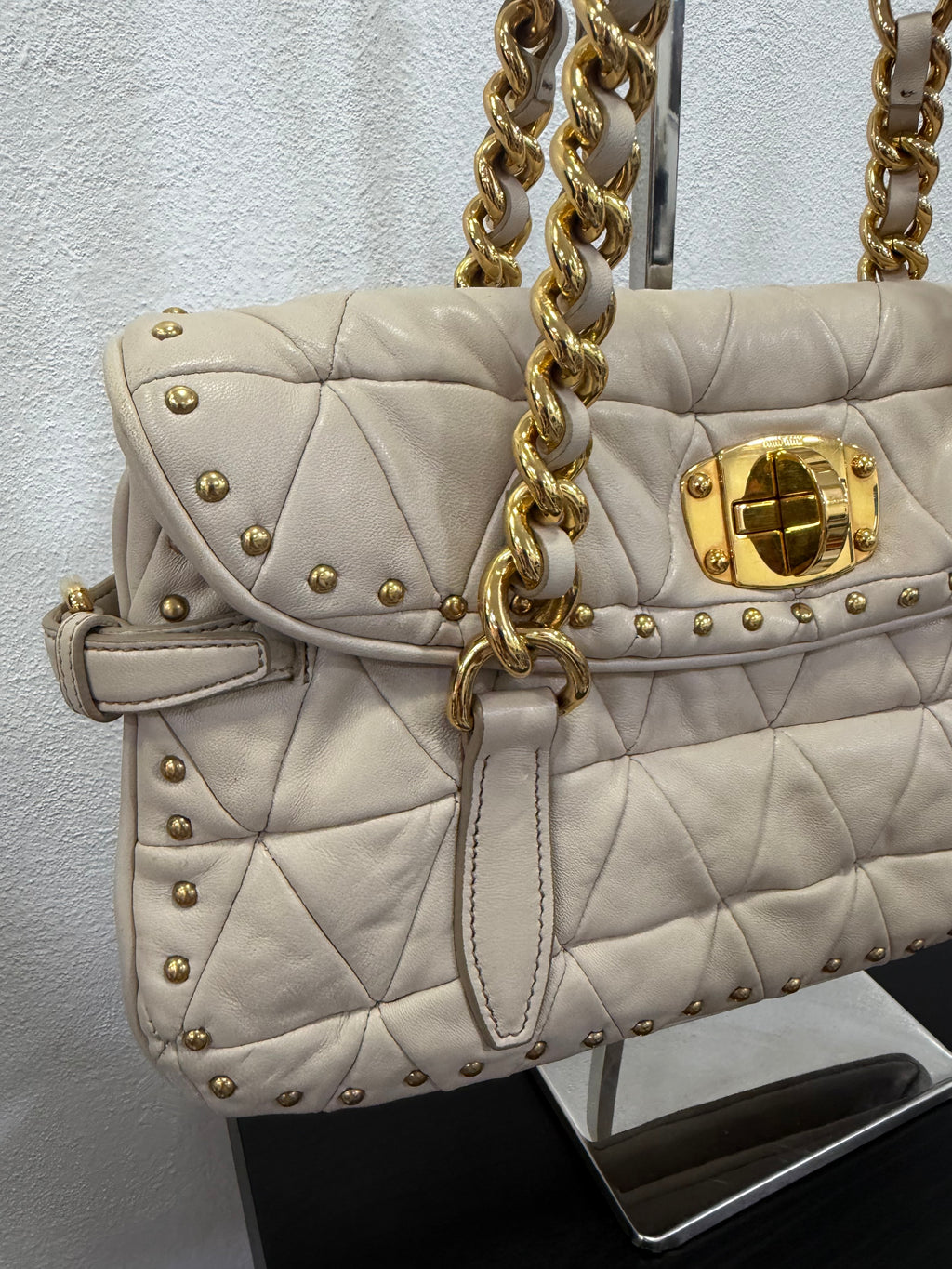 Miu miu Borsa a spalla con pattina
