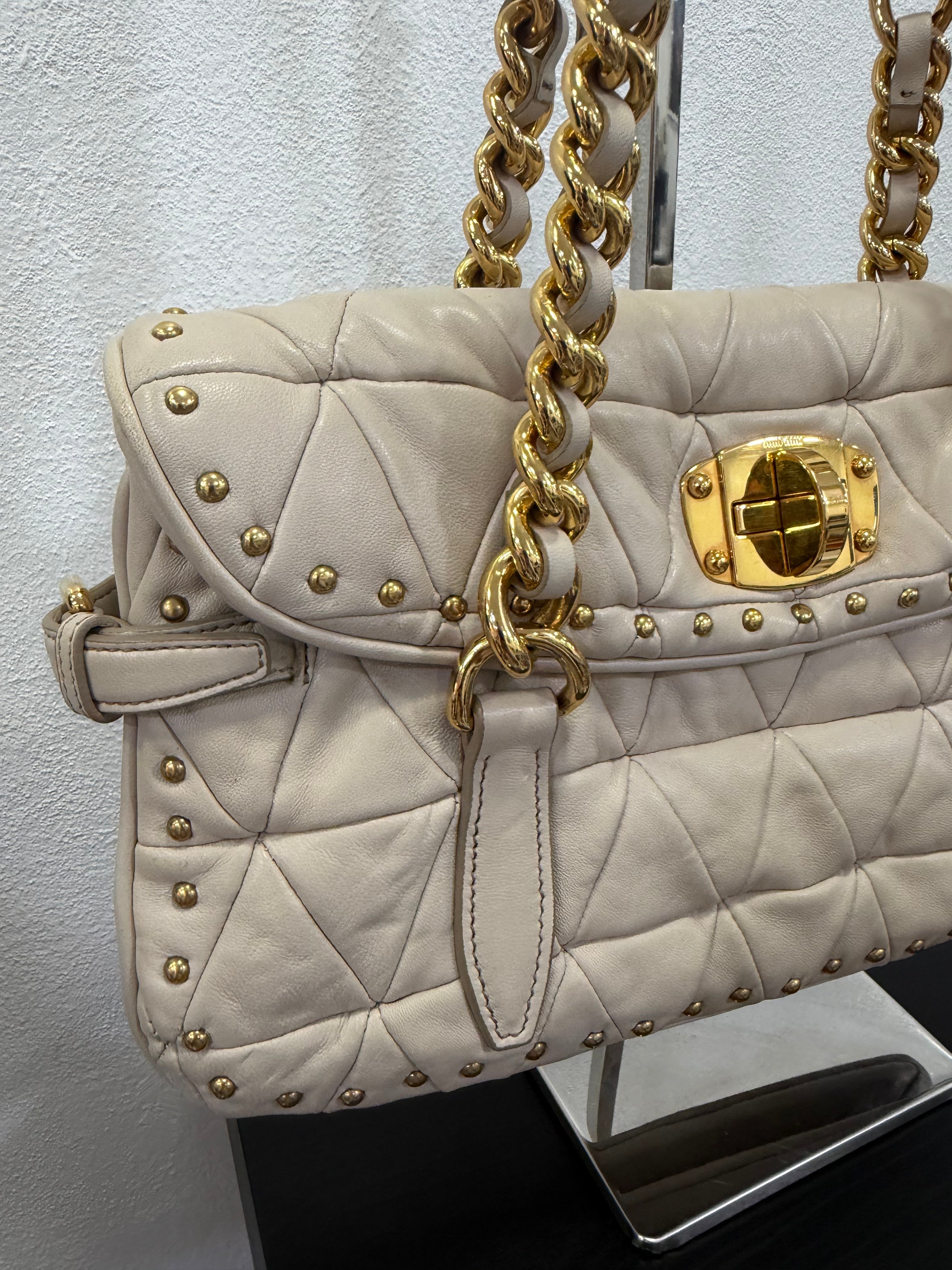 Miu miu Borsa a spalla con pattina