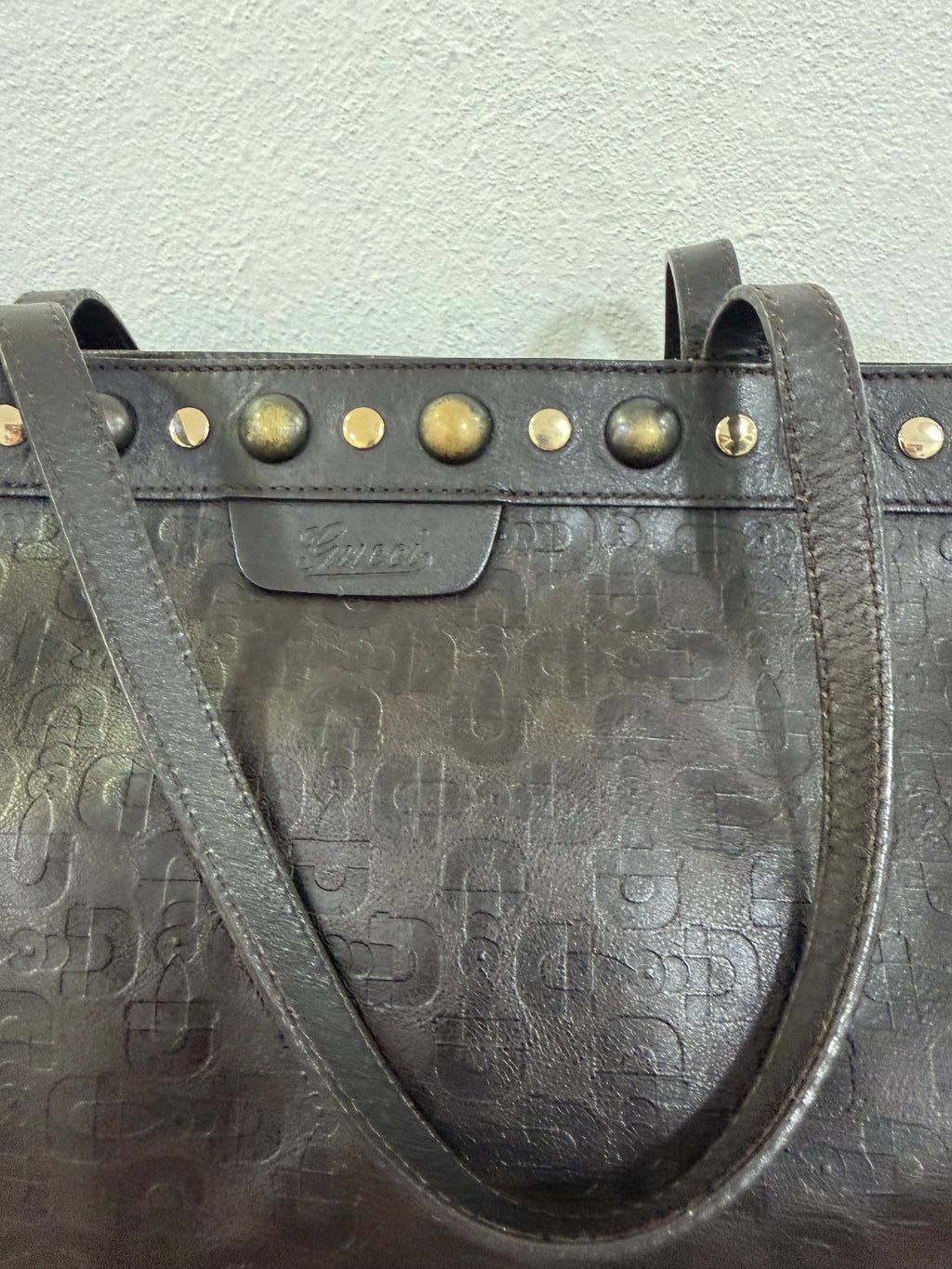 Gucci shopping pelle Marrone