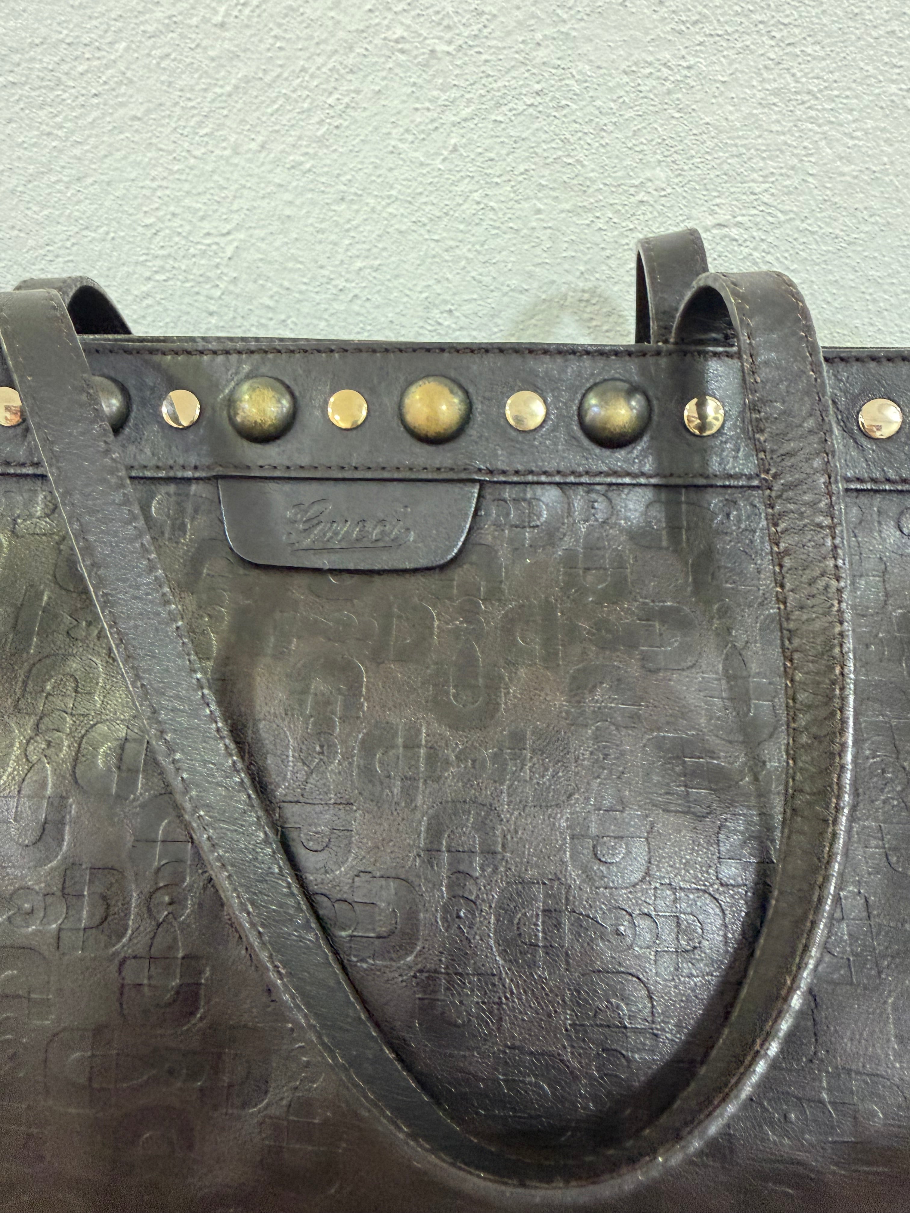 Gucci shopping pelle Marrone