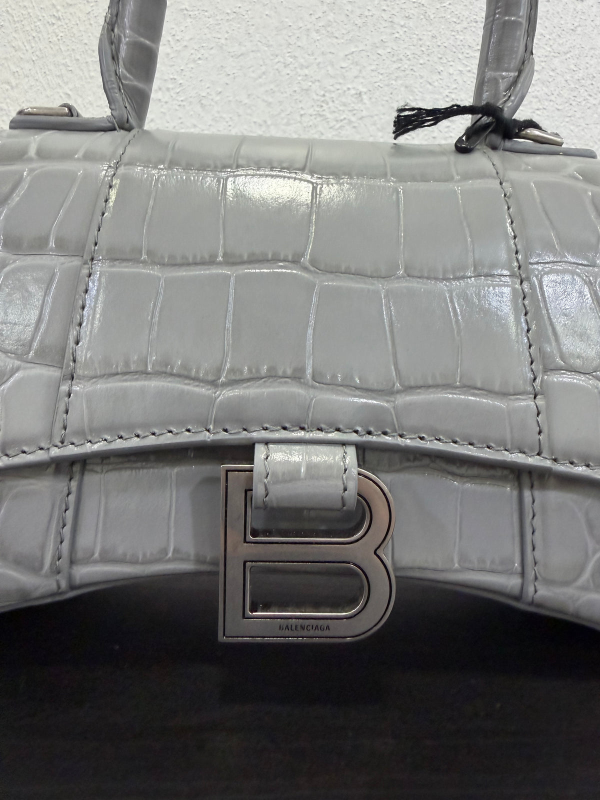Balenciaga Hourglass XS Cocco grigio