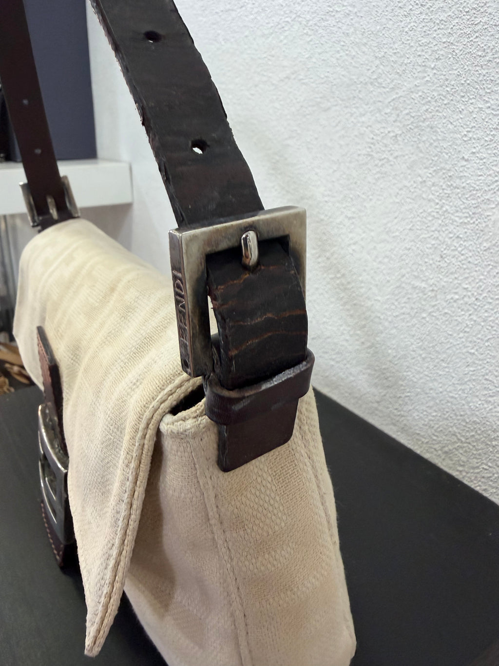 Fendi Baguette Zucca canvas beige