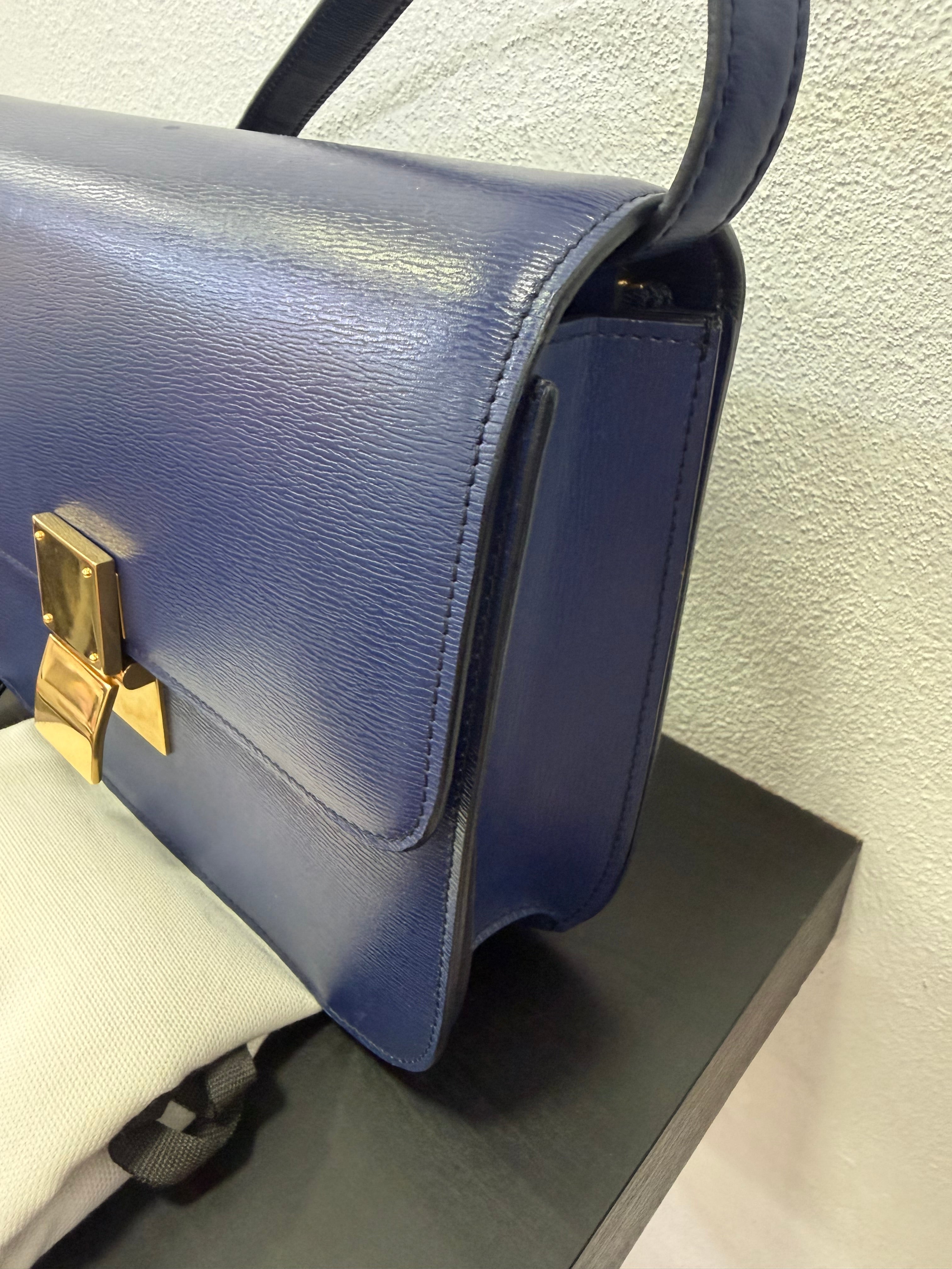 Celine Calf Box Blu