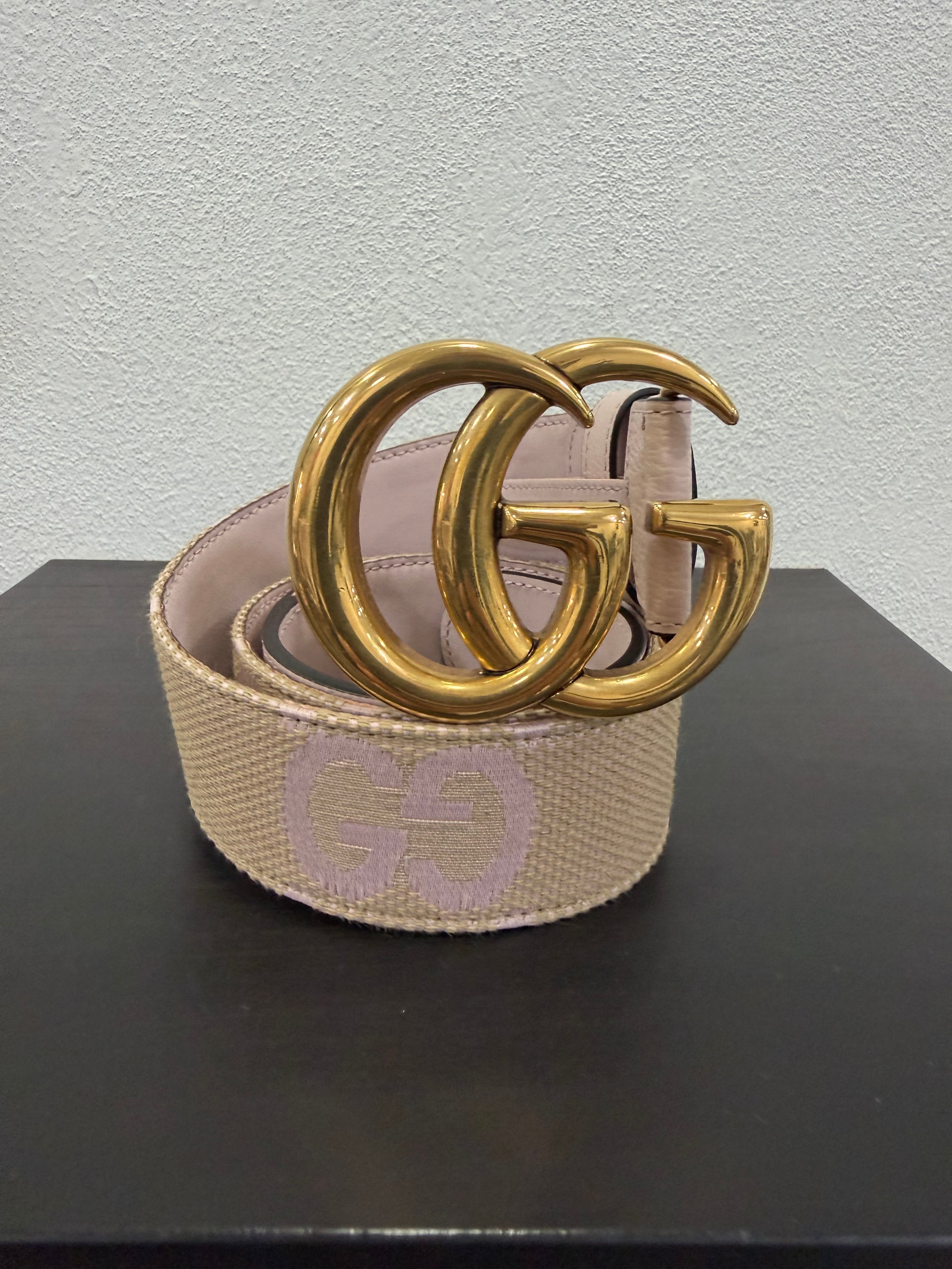 Gucci Cintura GG Jumbo rosa