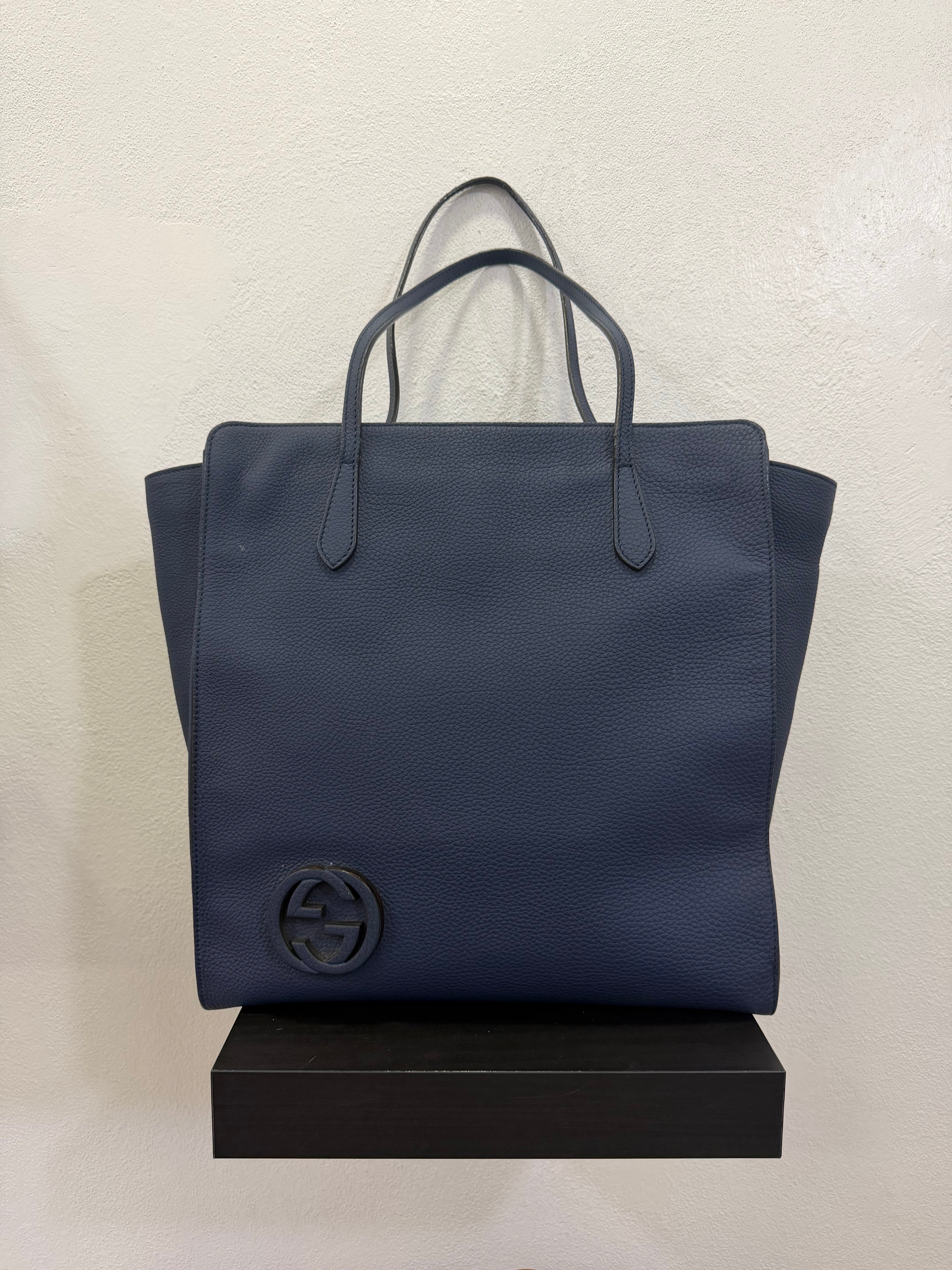 Gucci Shopping Interlocking pelle Blu