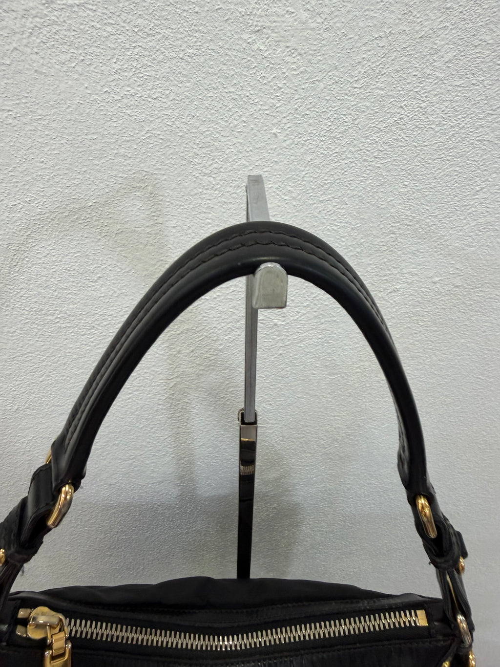 Prada Hobo Nylon e pelle spazzolata