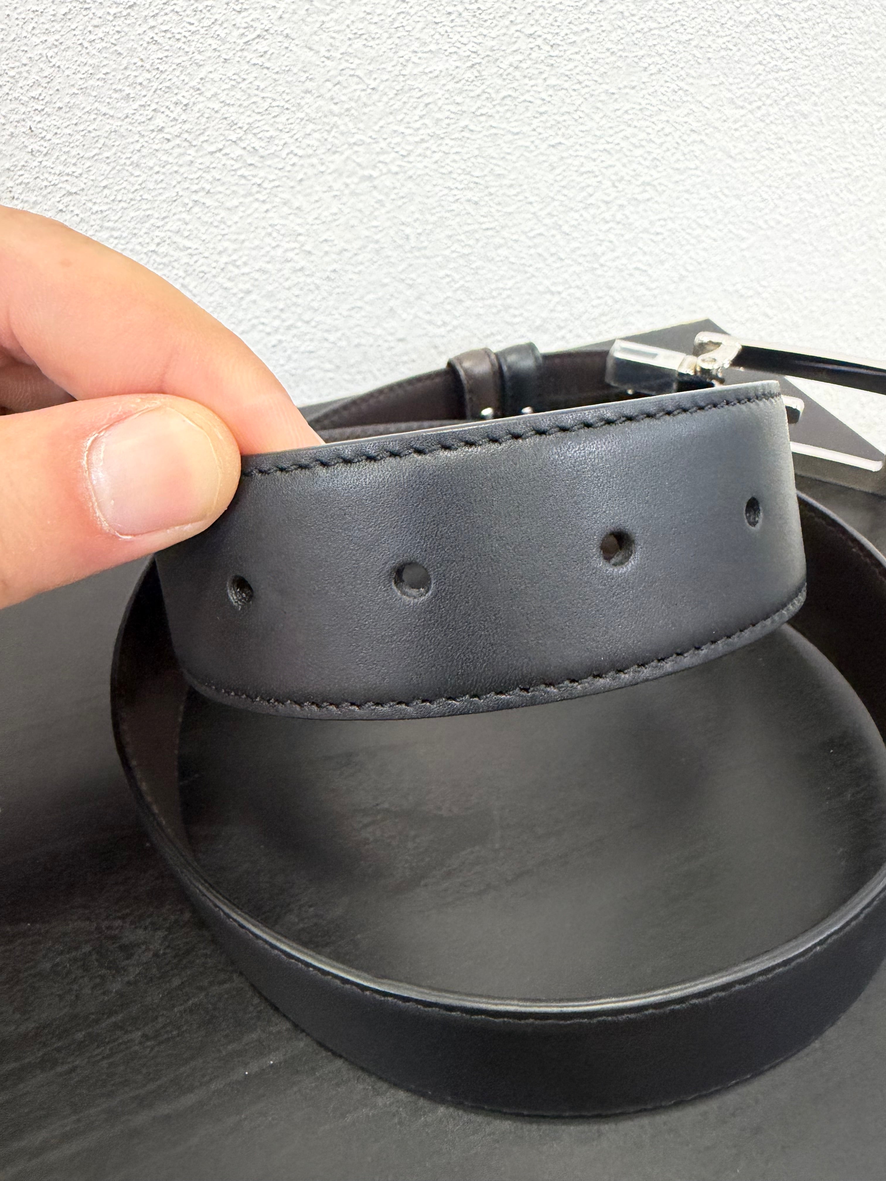 Gucci Cintura Reversibile con Fibbia G quadro 80