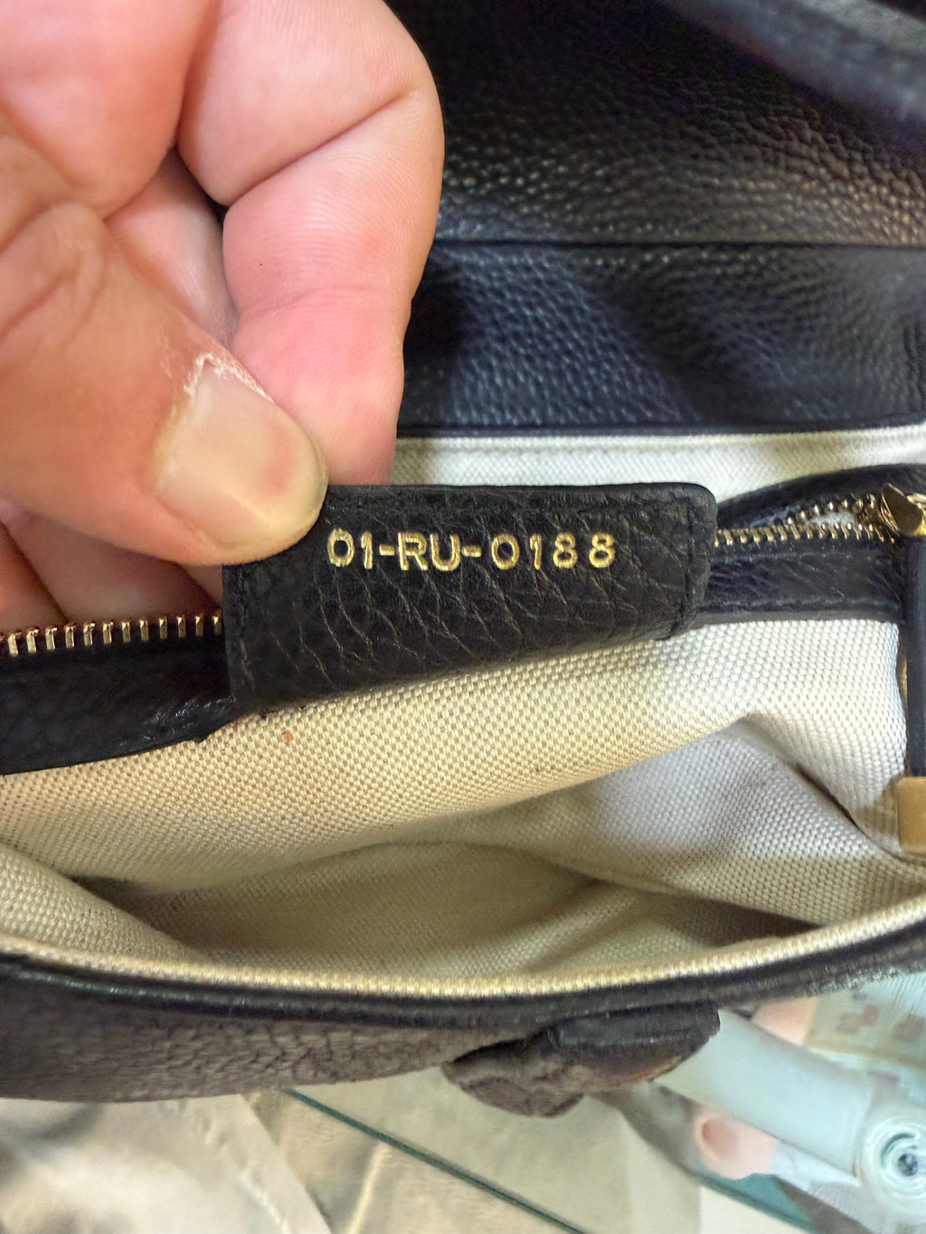 Christian Dior Saddle Nera in pelle granulata