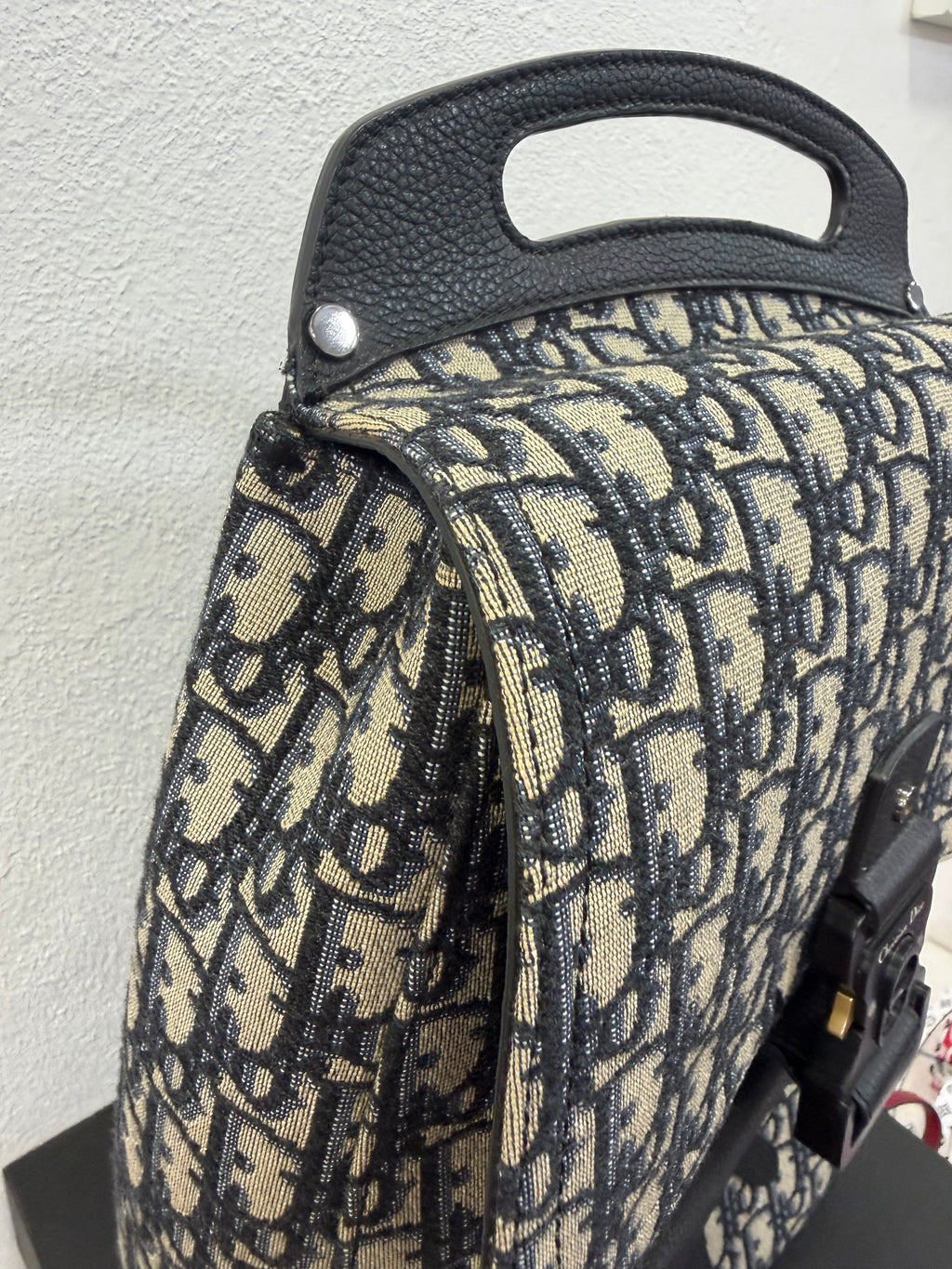 Christian Dior Zaino Gallop In tessuto Jacquard Oblique
