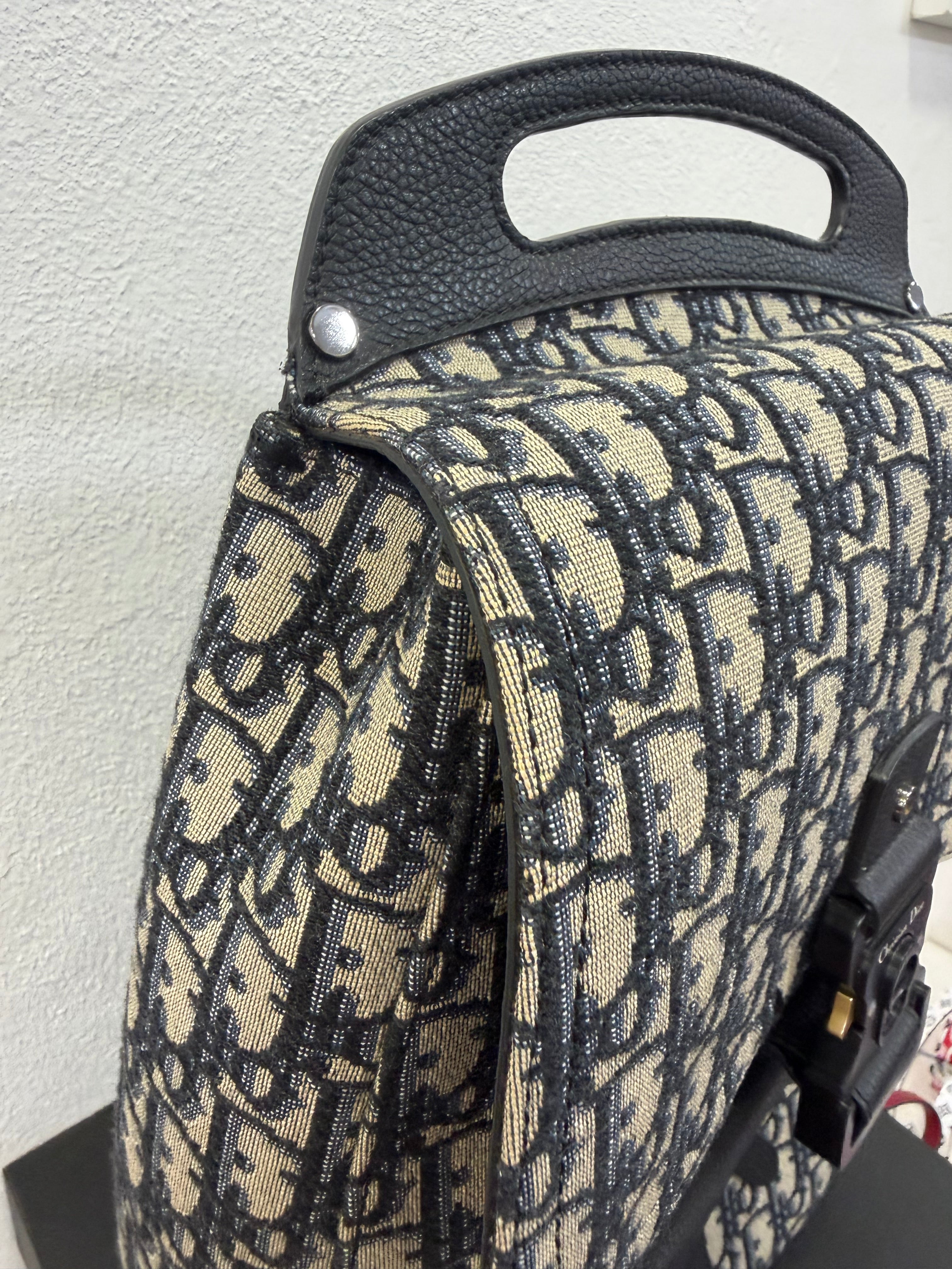 Christian Dior Zaino Gallop In tessuto Jacquard Oblique