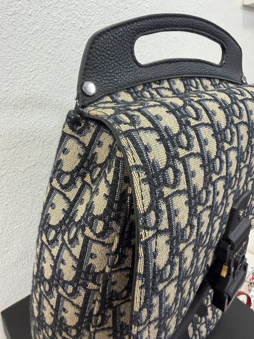 Christian Dior Zaino Gallop In tessuto Jacquard Oblique