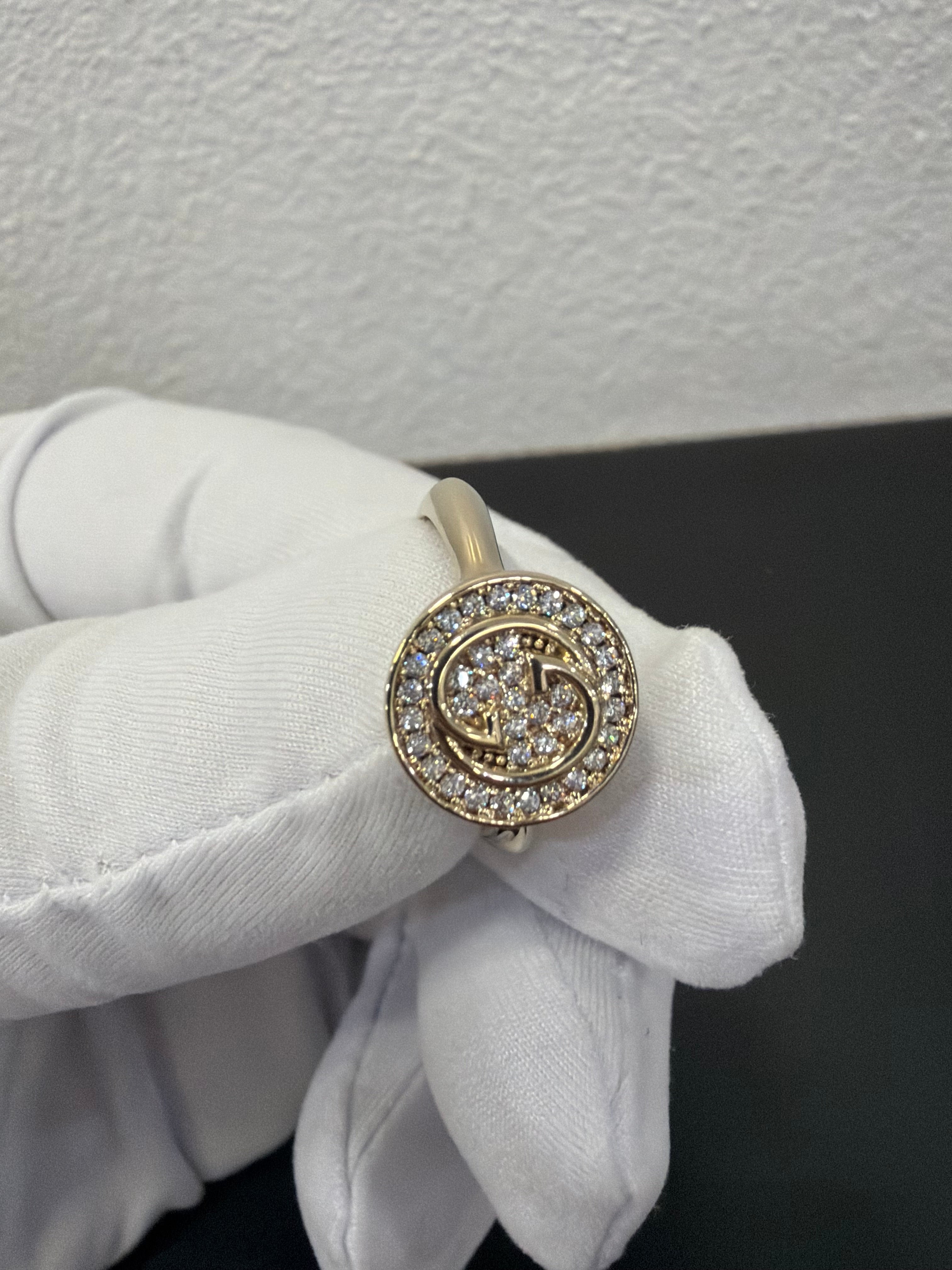 Gucci anello Blondie con strass
