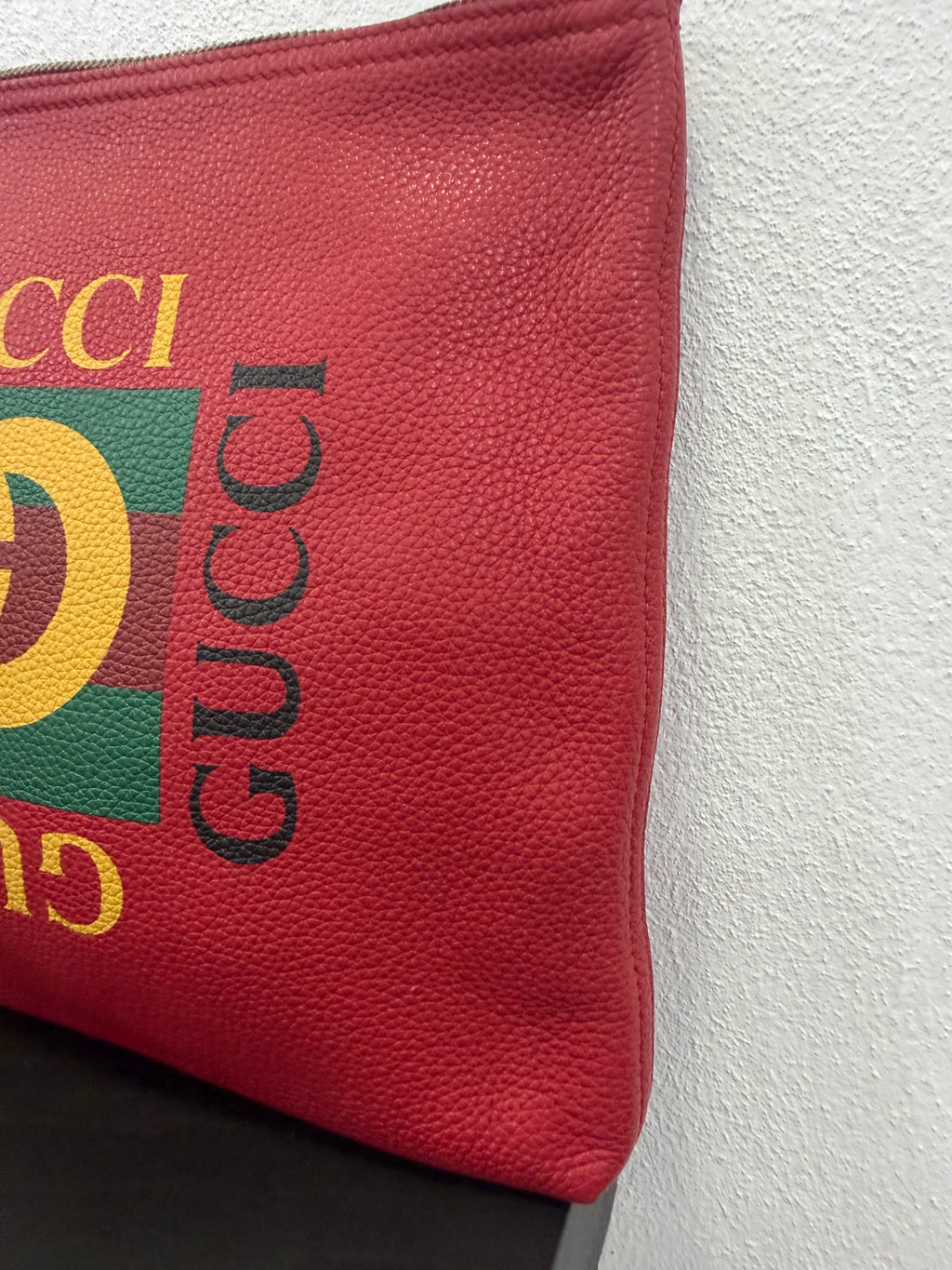 Gucci Pouch Logo Print Rosso