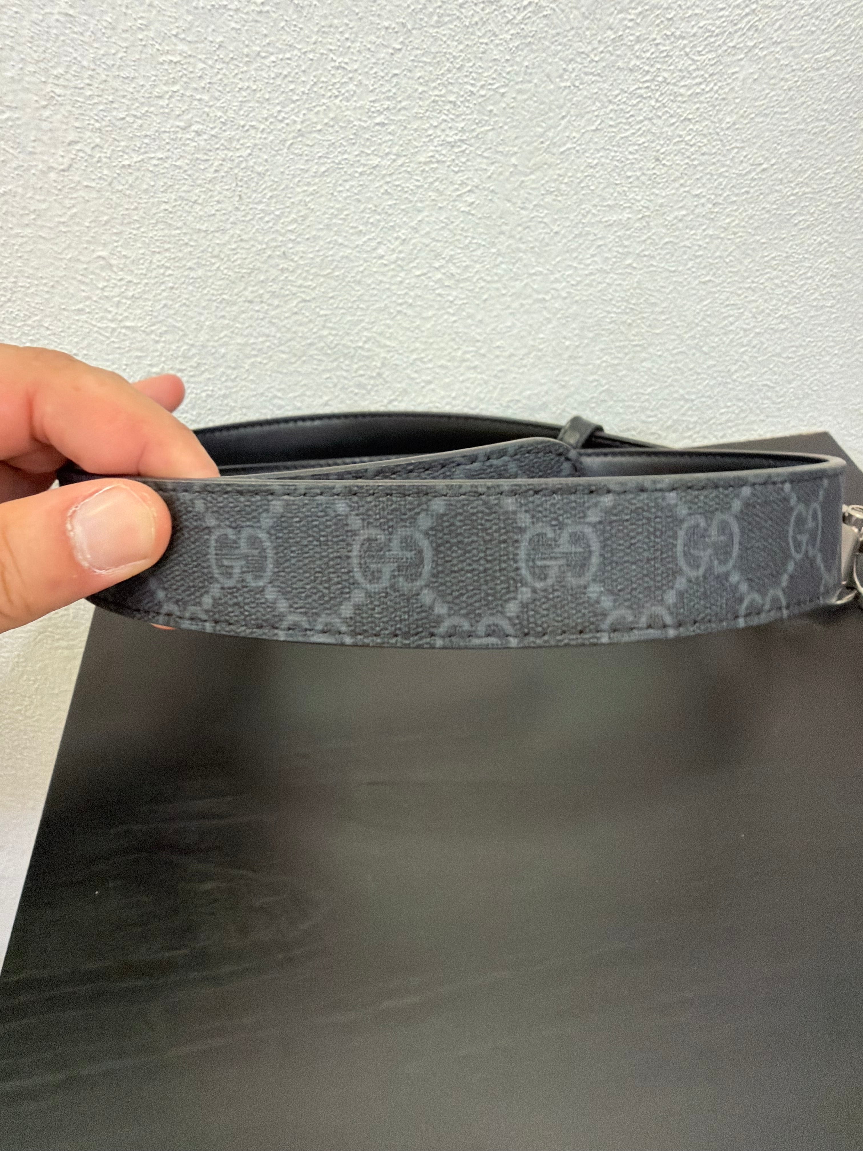 Gucci Cintura in tela GG nero misura 85