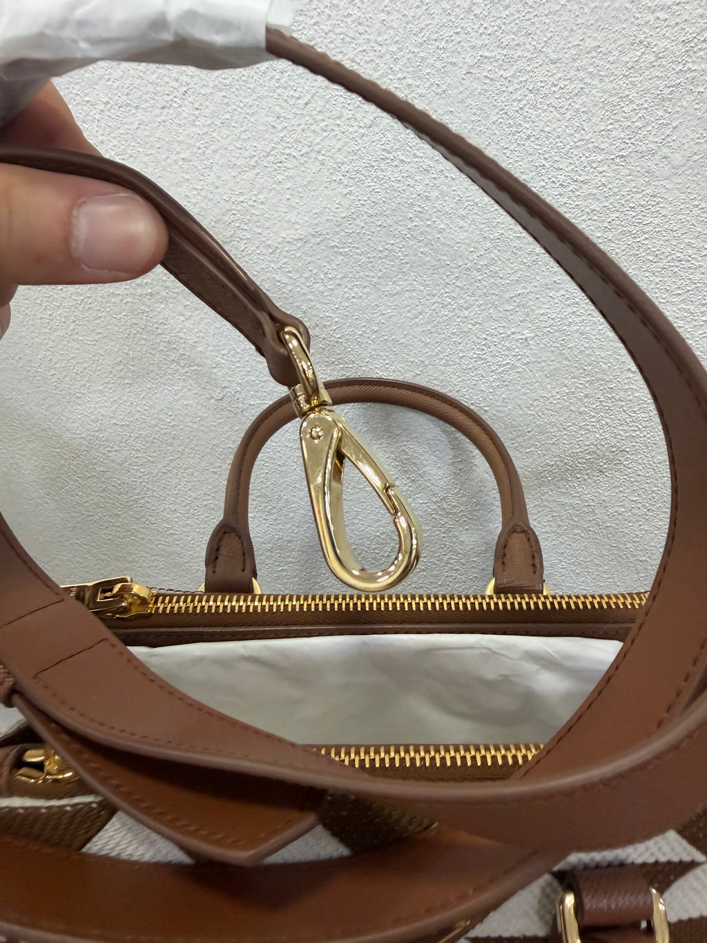 Prada Galleria Symbol Cognac