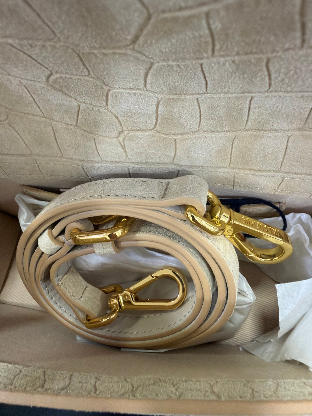 Jacquemus Le Grand Bambino Suede Cocco beige